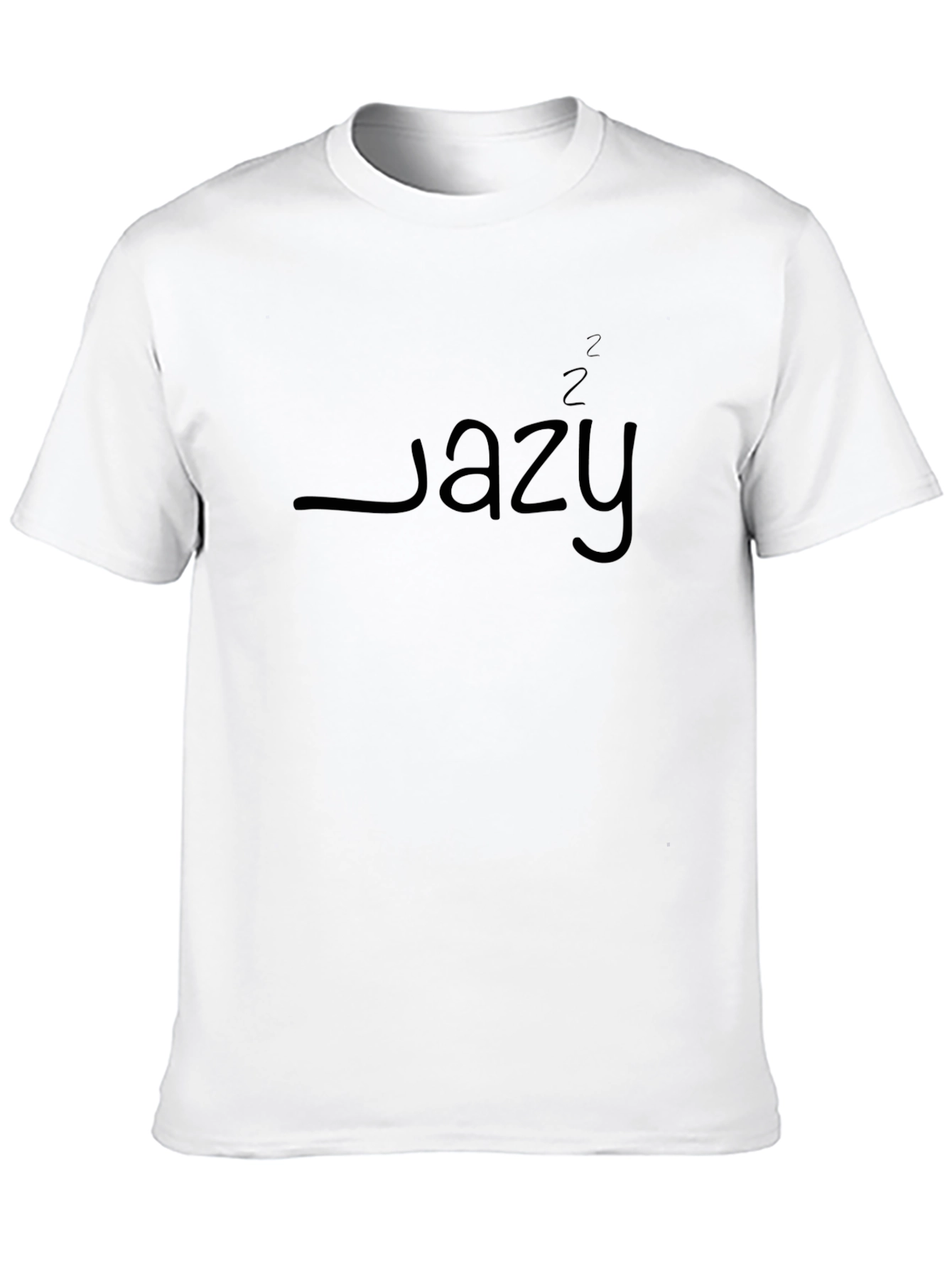 Lazy Graphic Tee - Relaxed Fit Black T-Shirt