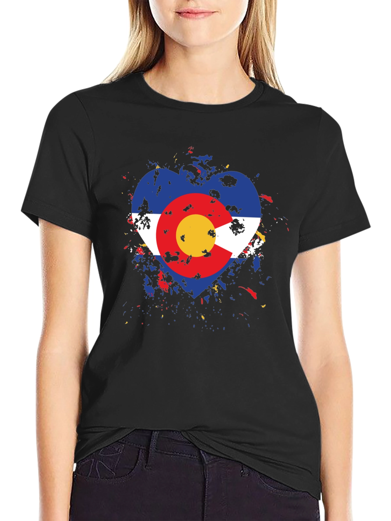 Colorado Flag Heart T-Shirt