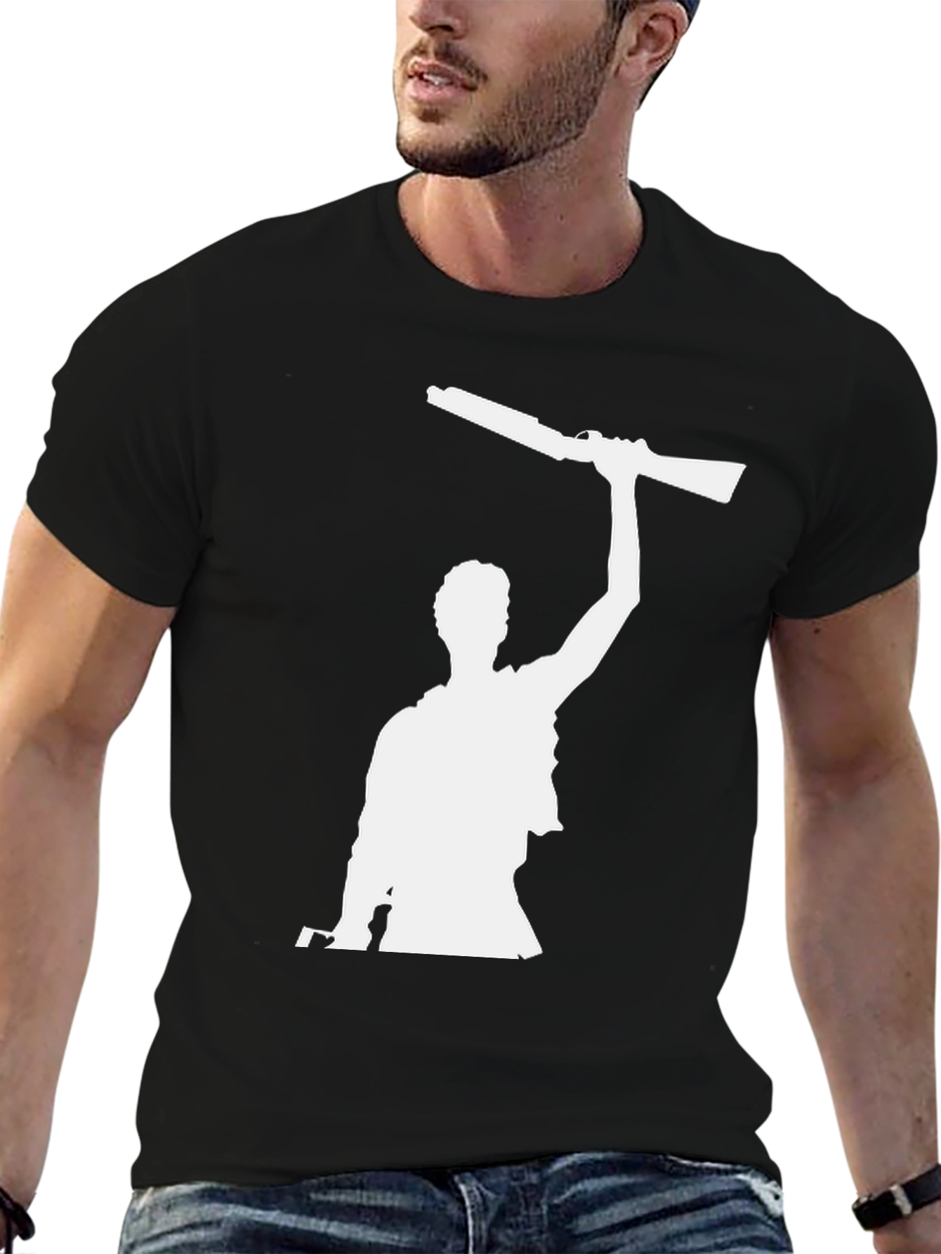 Evil Dead T-Shirt - Groovy Ash Silhouette