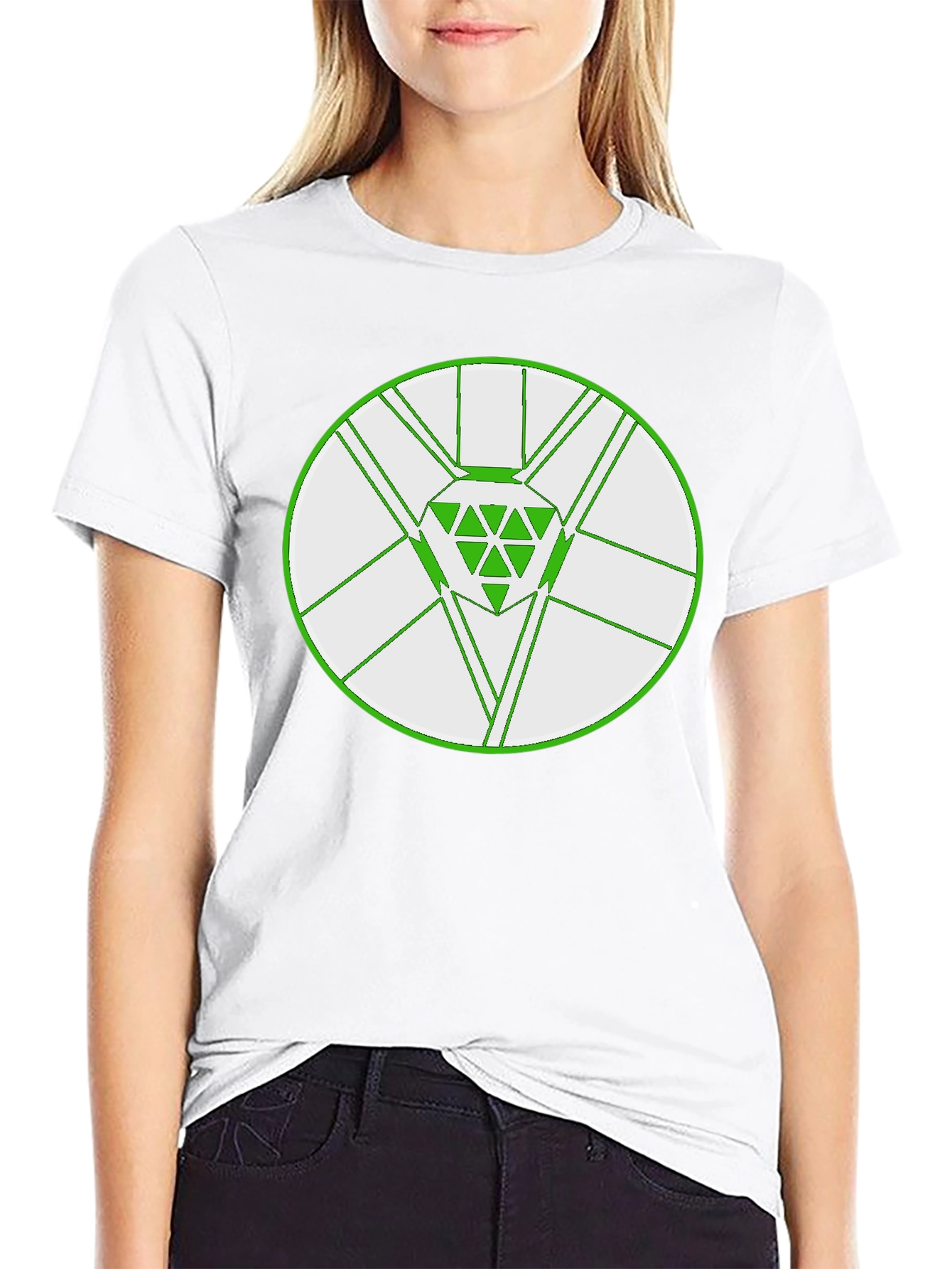 Geometric Diamond Graphic Tee - Modern Black T-Shirt