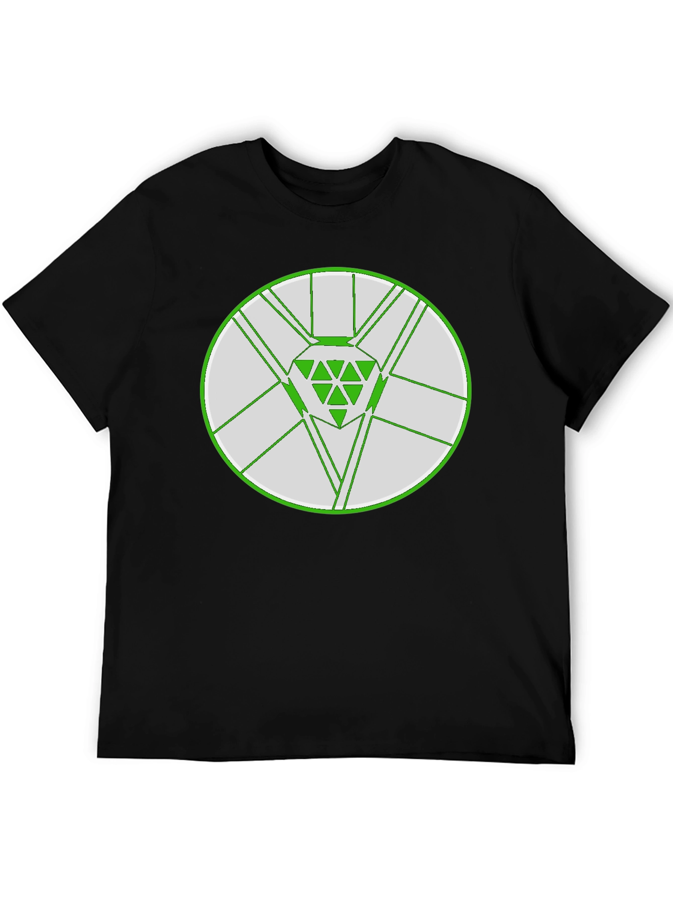 Geometric Diamond Graphic Tee - Modern Black T-Shirt