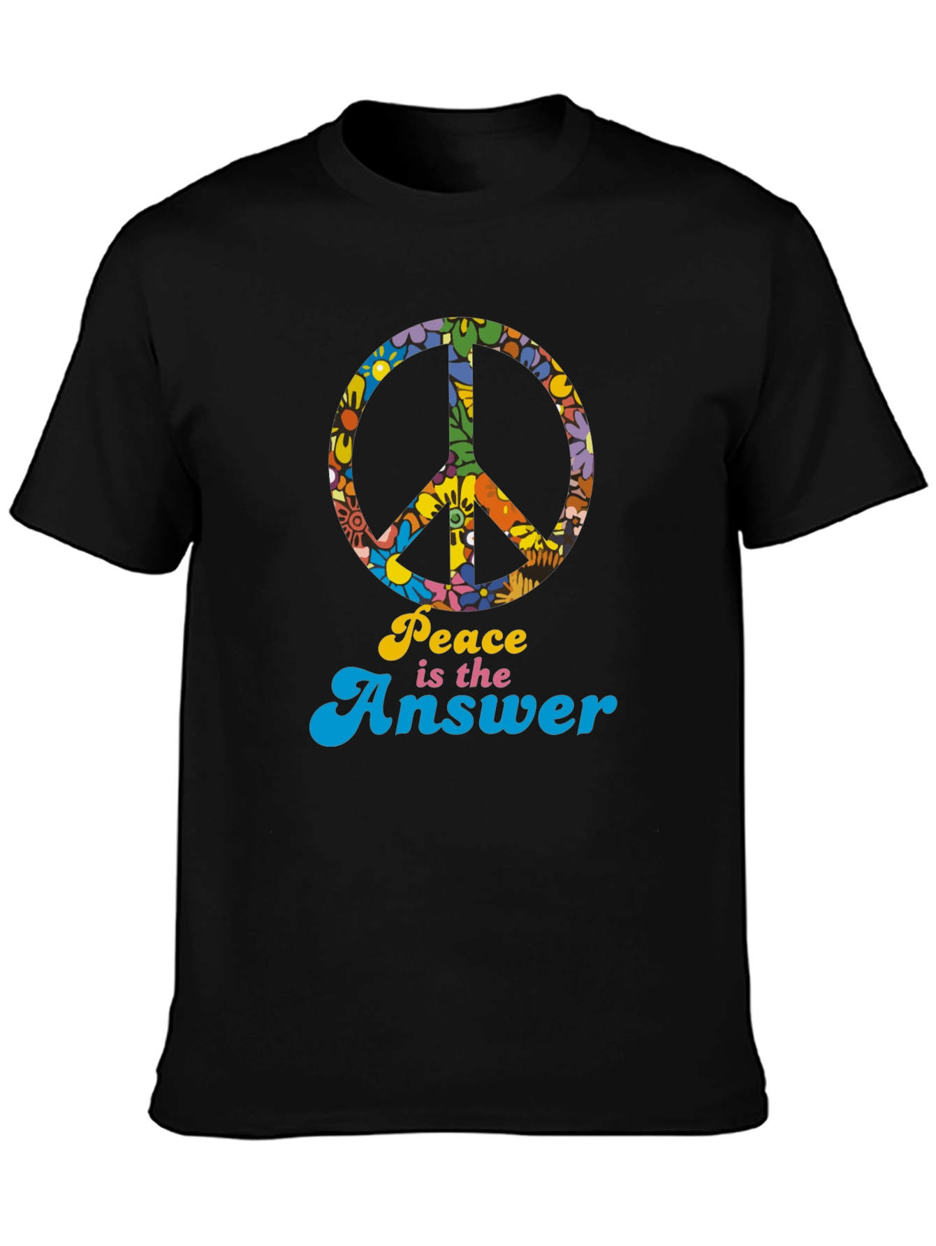 Retro Peace is the Answer Graphic T-Shirt