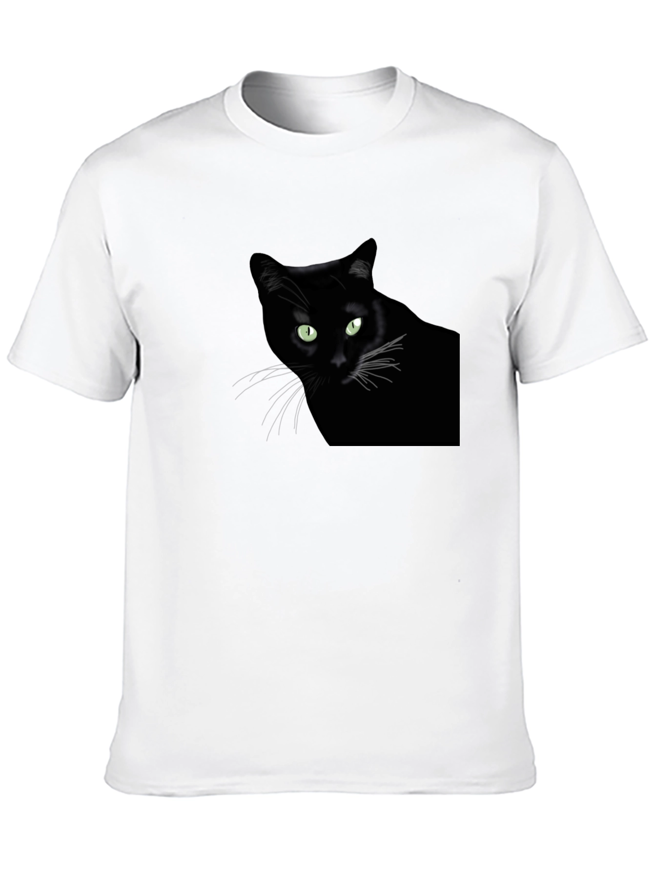 Black Cat Graphic Tee - Mens Casual T-Shirt