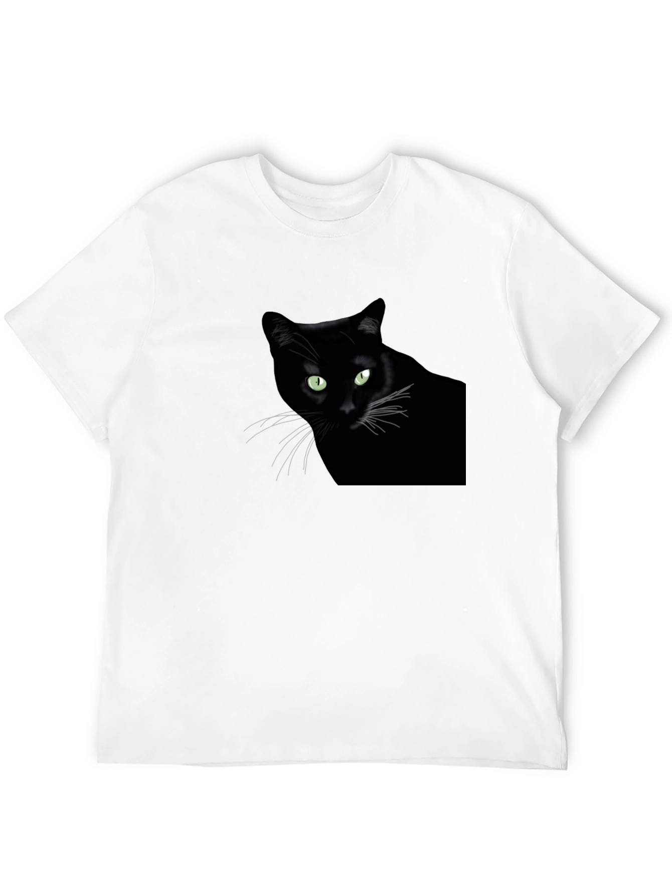 Black Cat Graphic Tee - Mens Casual T-Shirt