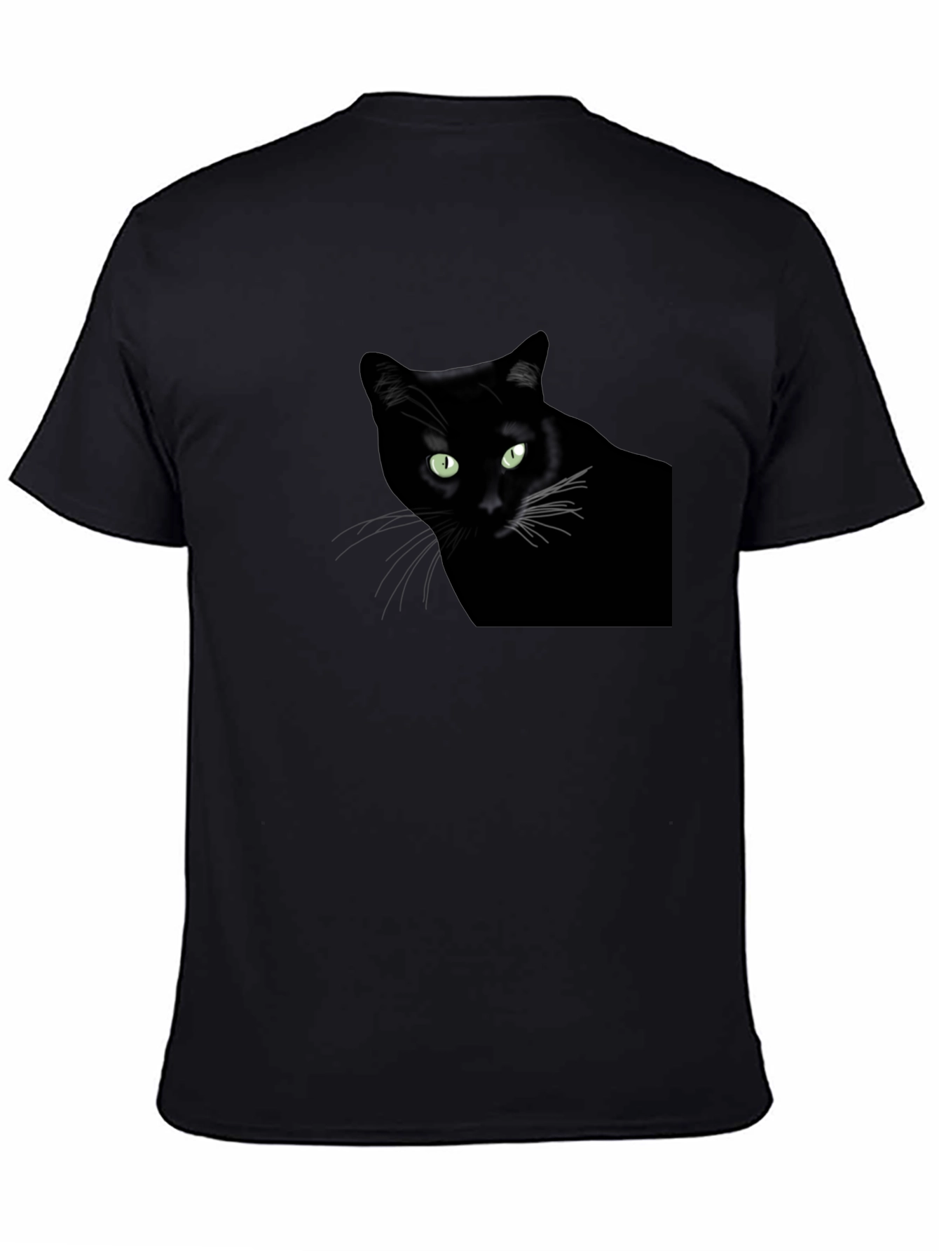Black Cat Graphic Tee - Mens Casual T-Shirt