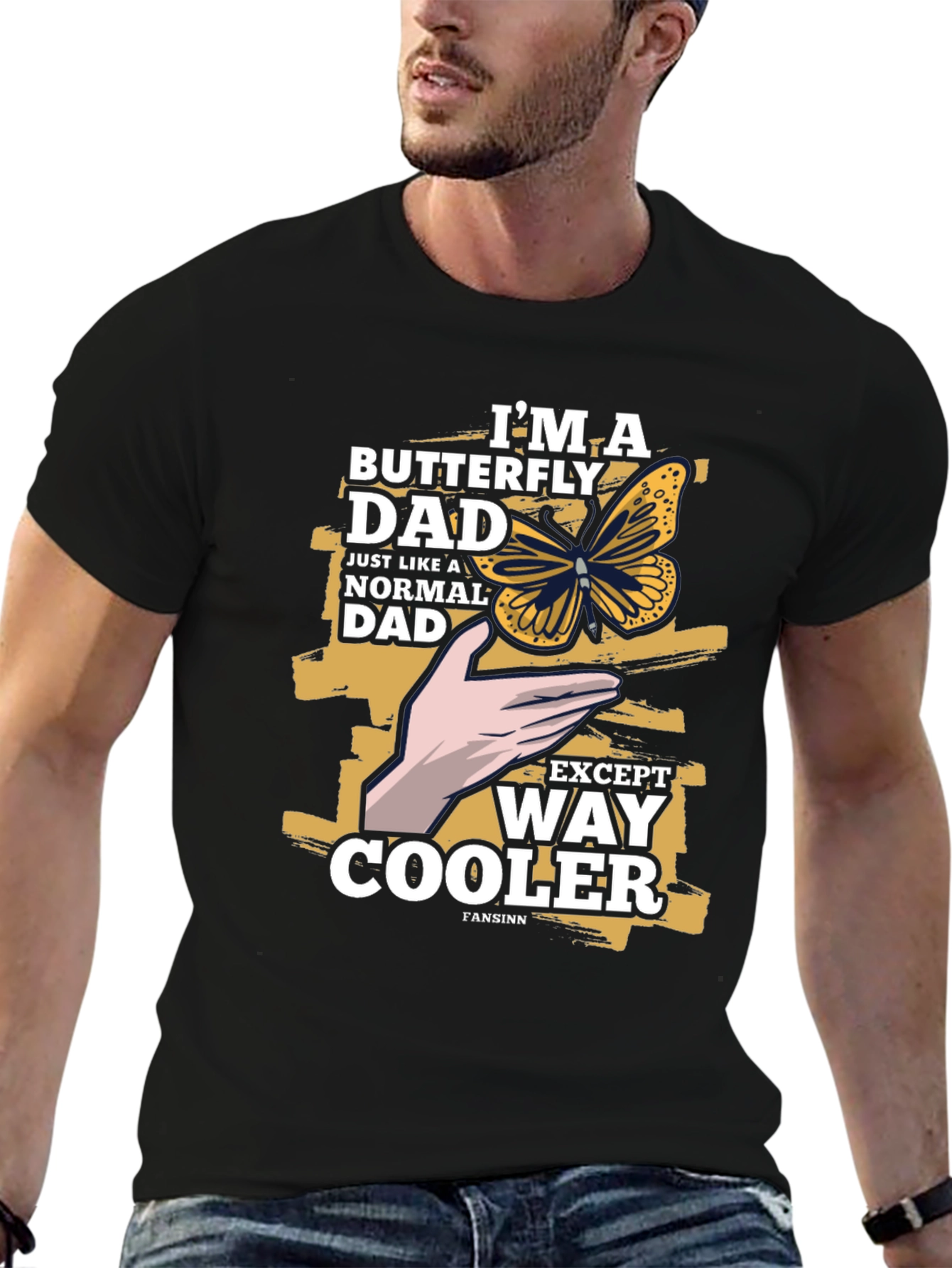 Butterfly Dad T-Shirt - Cool Fathers Day Tee