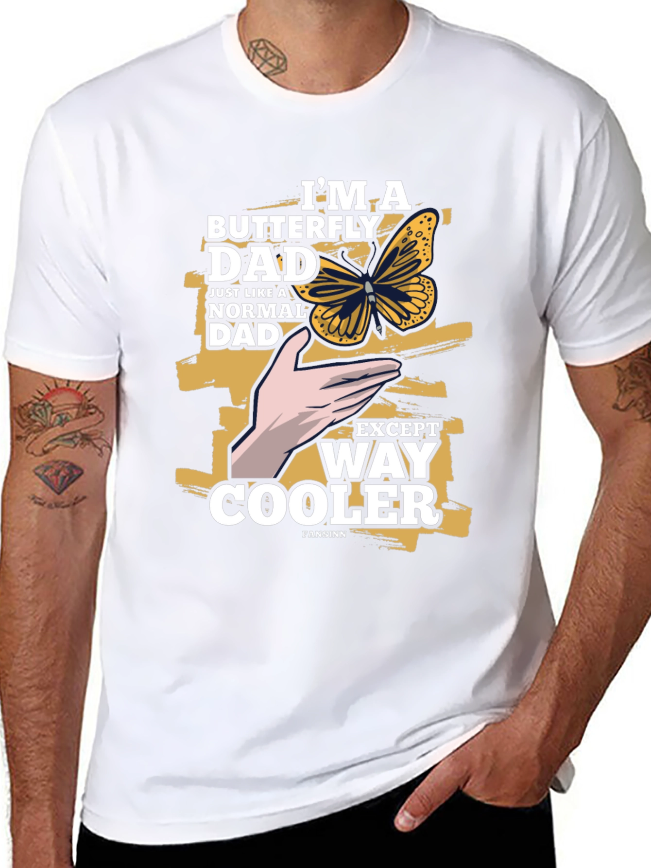 Butterfly Dad T-Shirt - Cool Fathers Day Tee