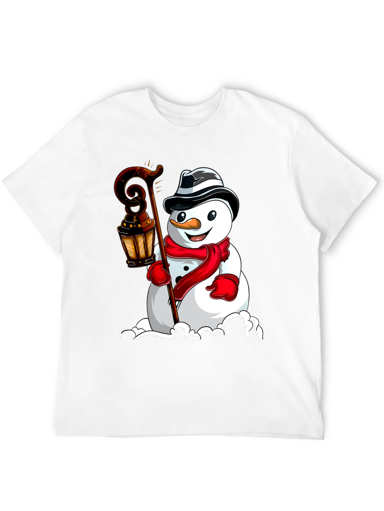 Festive Snowman Graphic Tee - Holiday Cheer