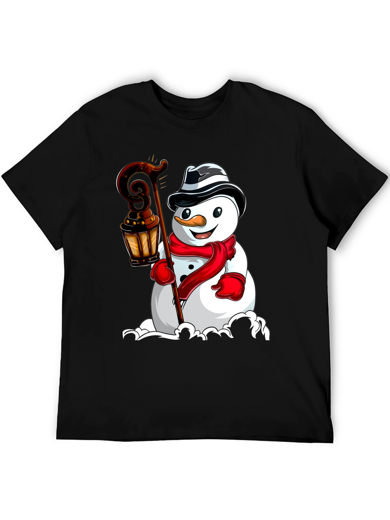 Festive Snowman Graphic Tee - Holiday Cheer
