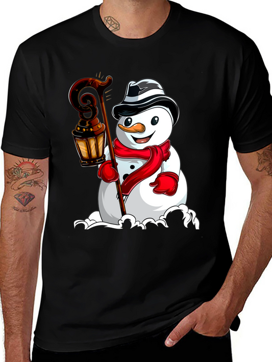 Festive Snowman Graphic Tee - Holiday Cheer