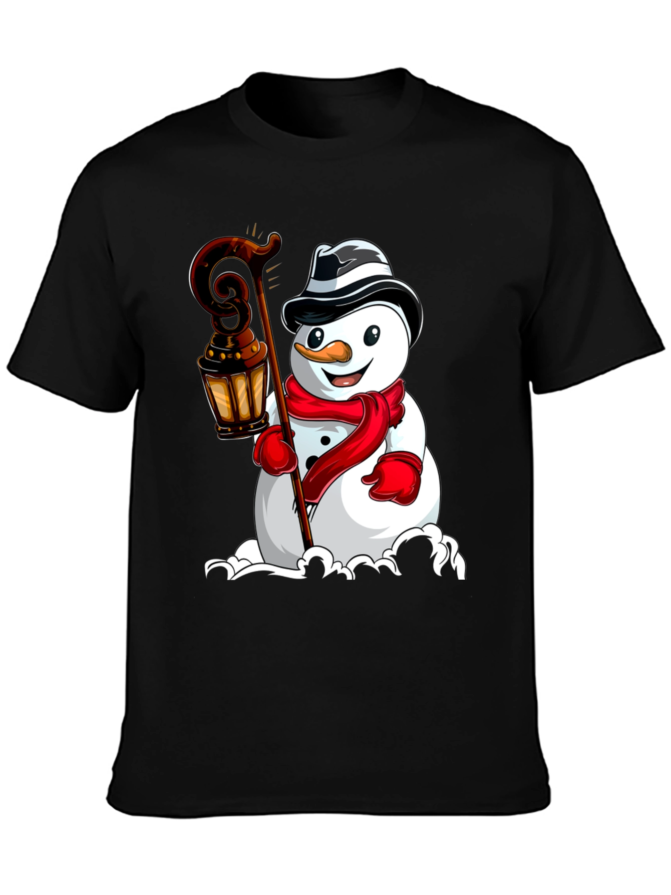 Festive Snowman Graphic Tee - Holiday Cheer