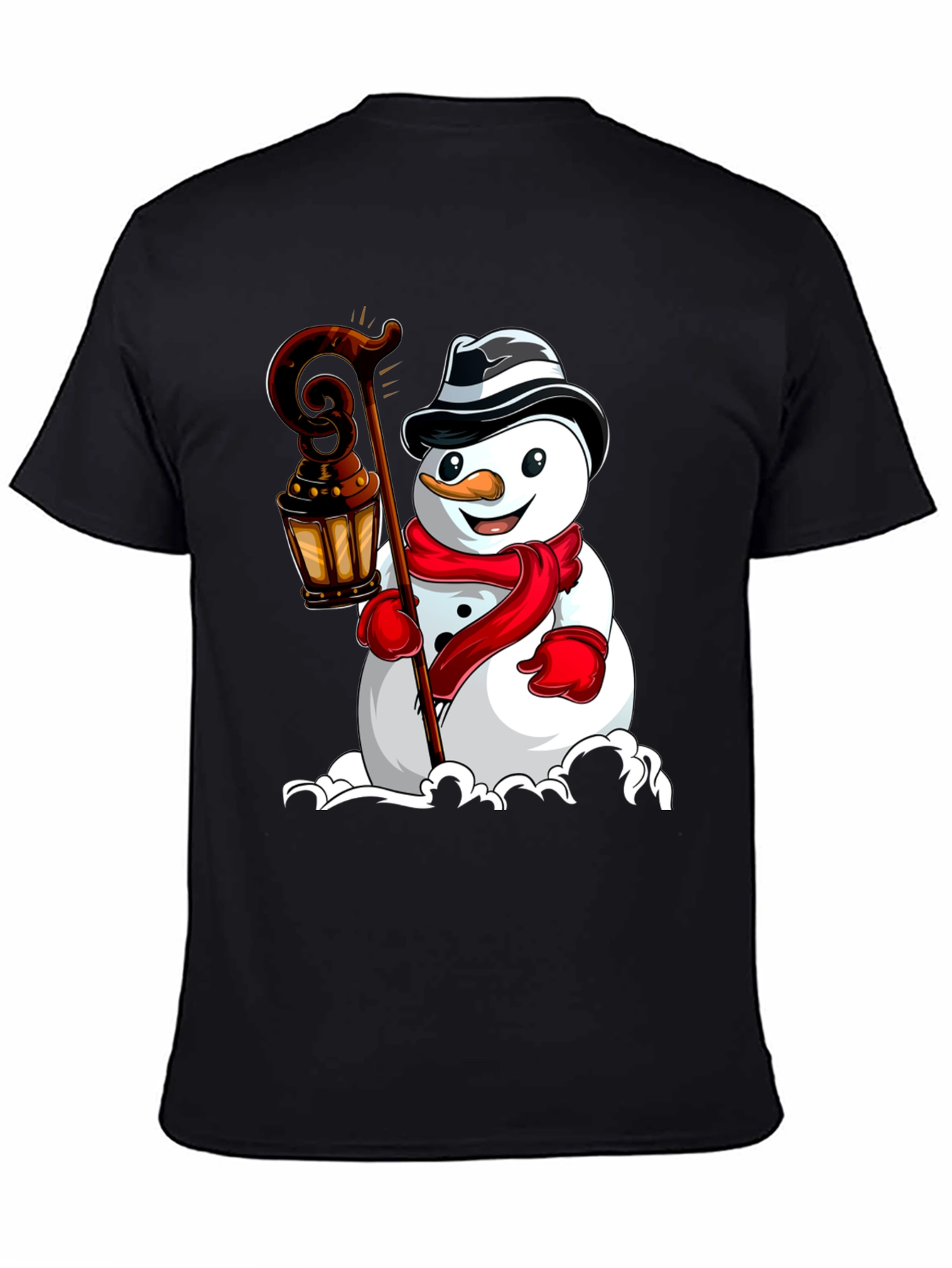 Festive Snowman Graphic Tee - Holiday Cheer