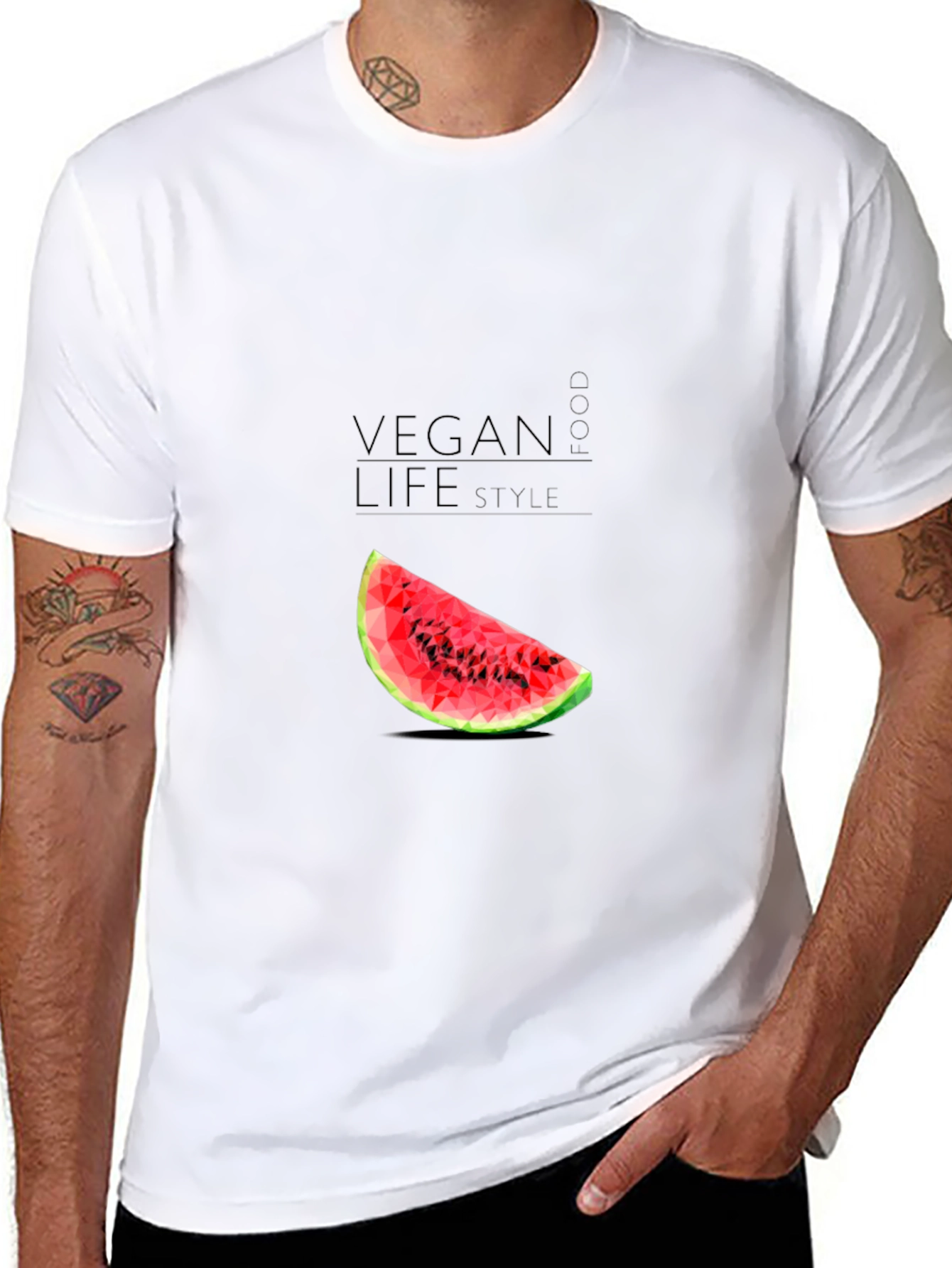 Vegan Lifestyle T-Shirt - Watermelon Design