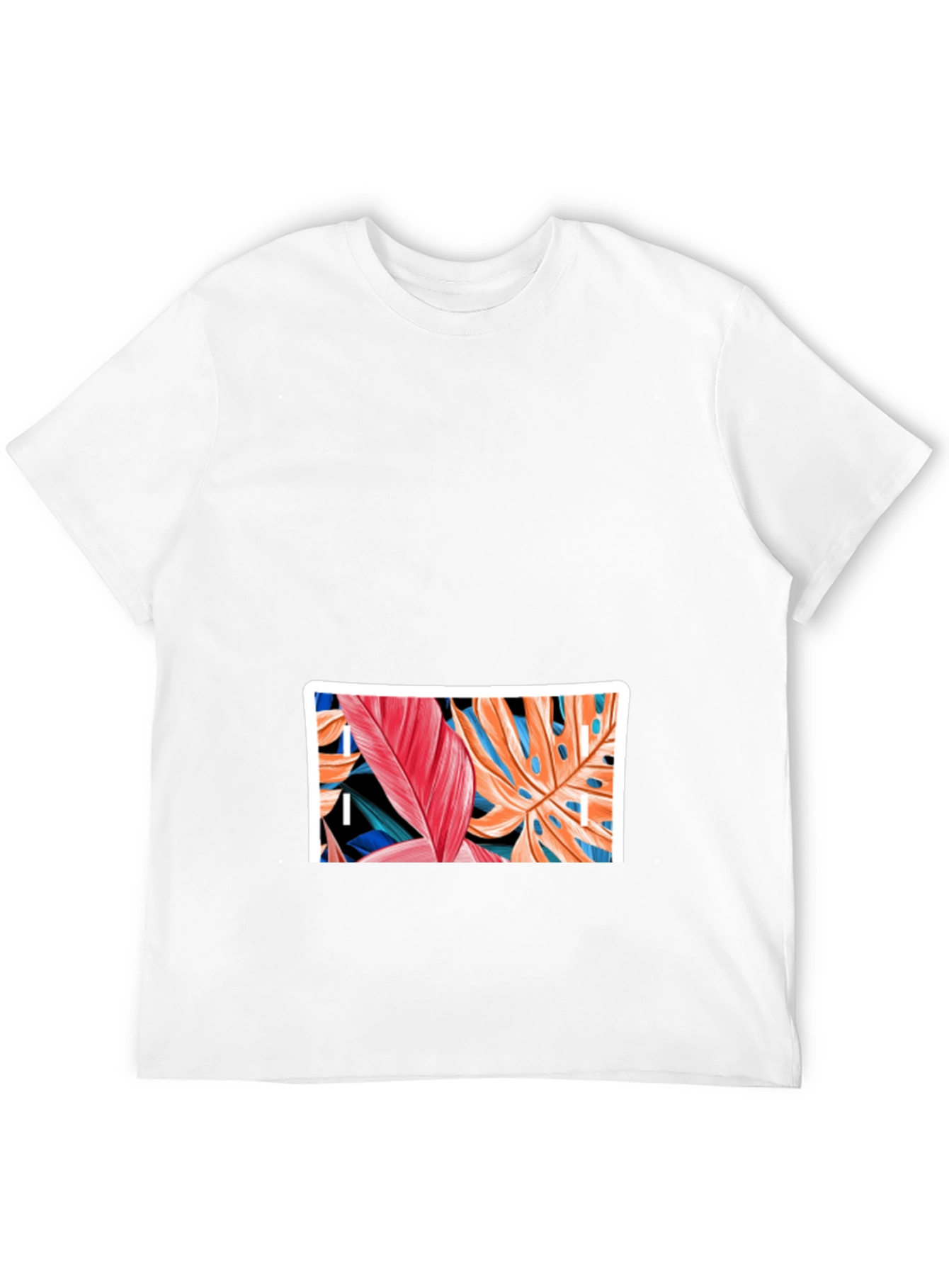 Tropical Leaf Graphic Black T-Shirt