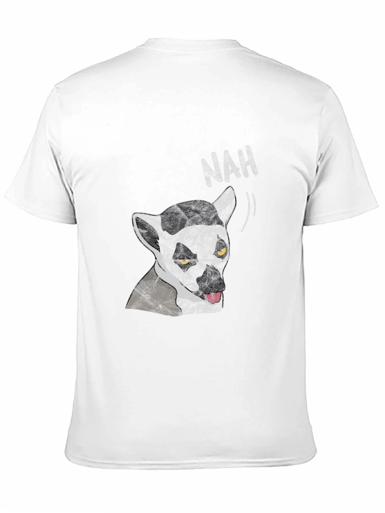 Lemur Nah Graphic Tee - Black Cotton T-Shirt