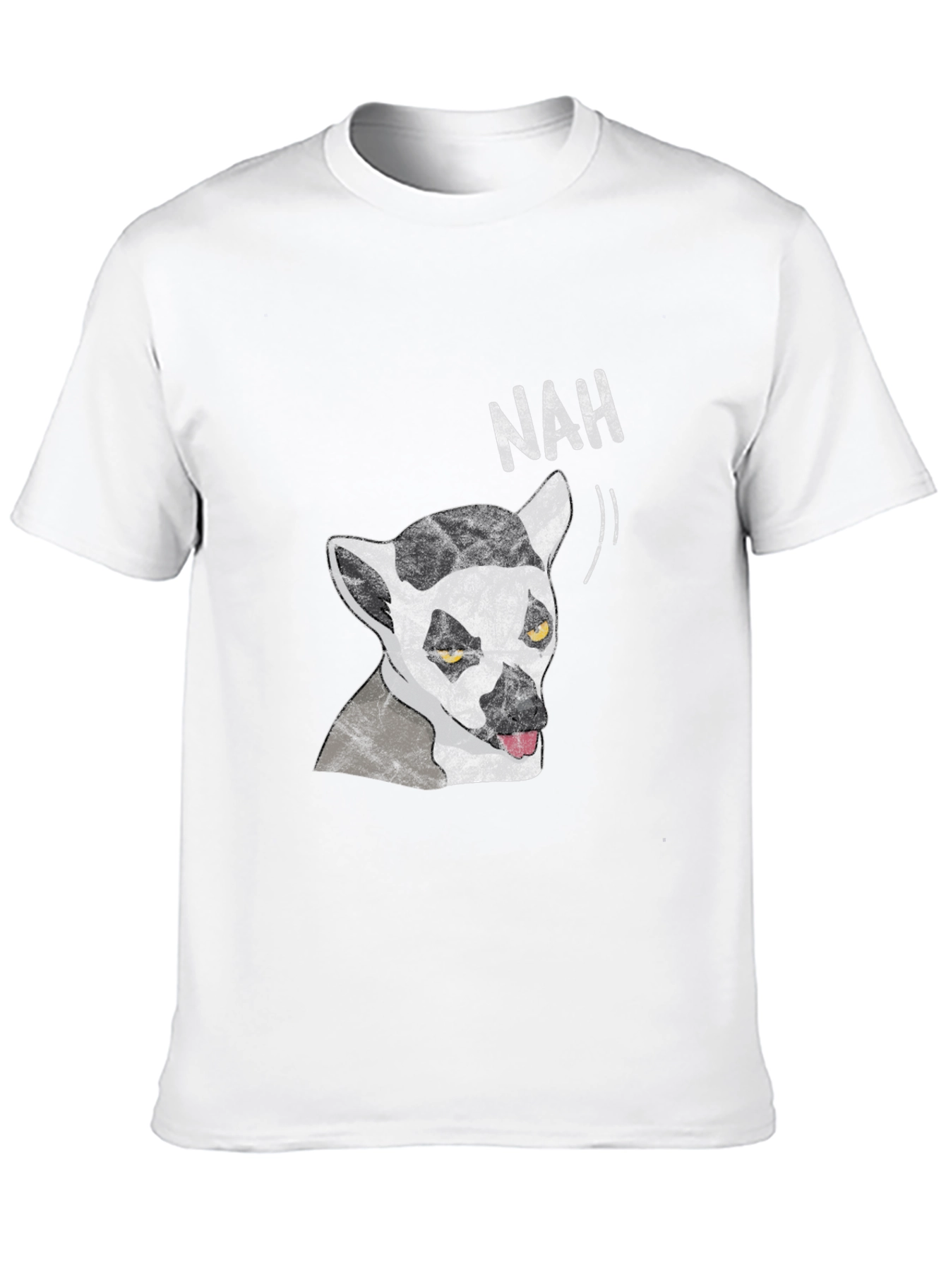 Lemur Nah Graphic Tee - Black Cotton T-Shirt