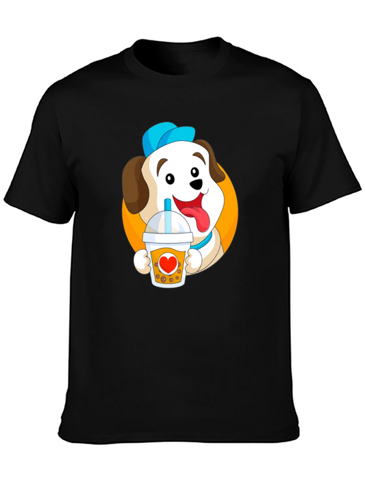 Dog with Bubble Tea Graphic Tee