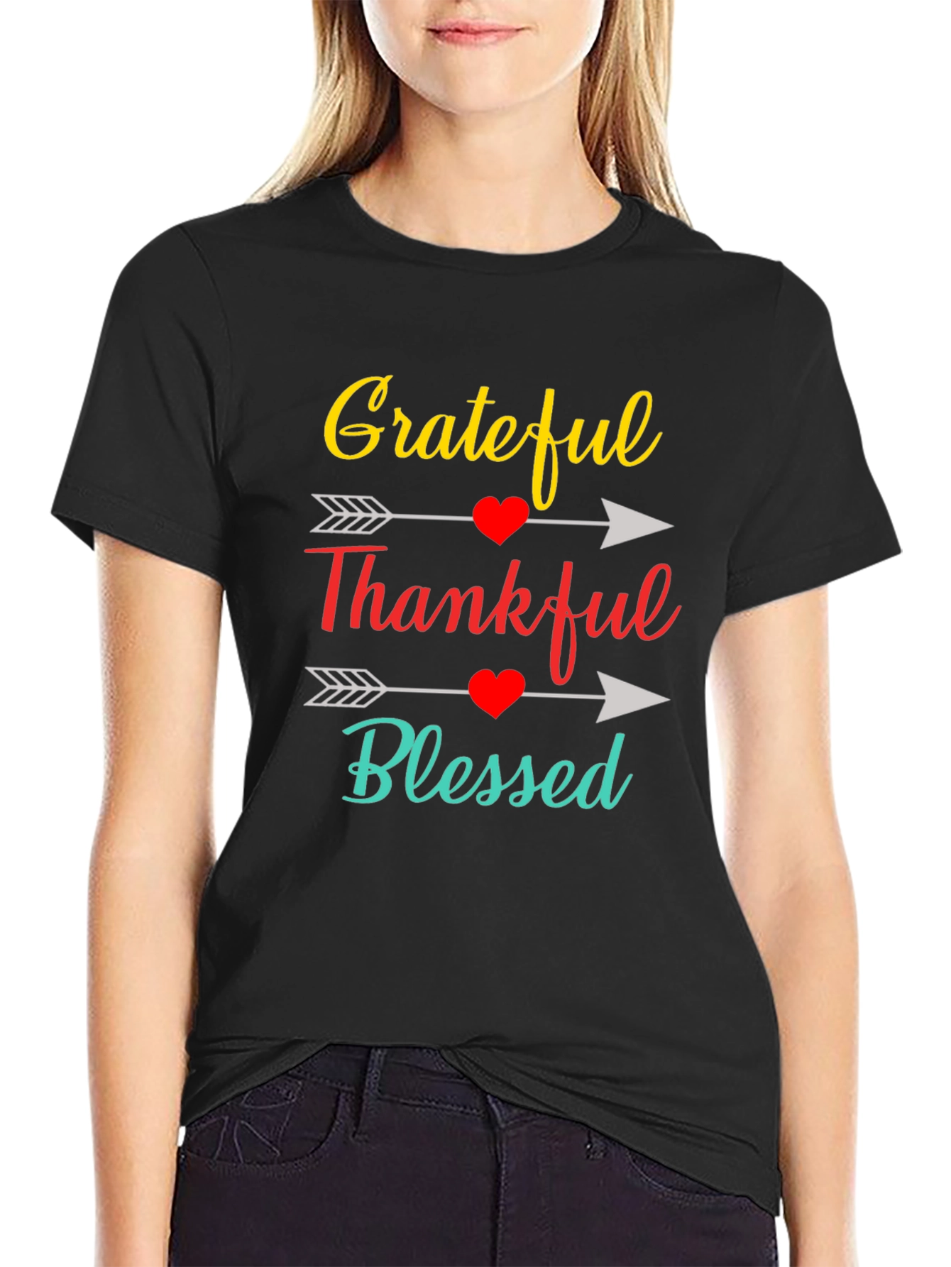 Grateful Thankful Blessed Graphic Tee
