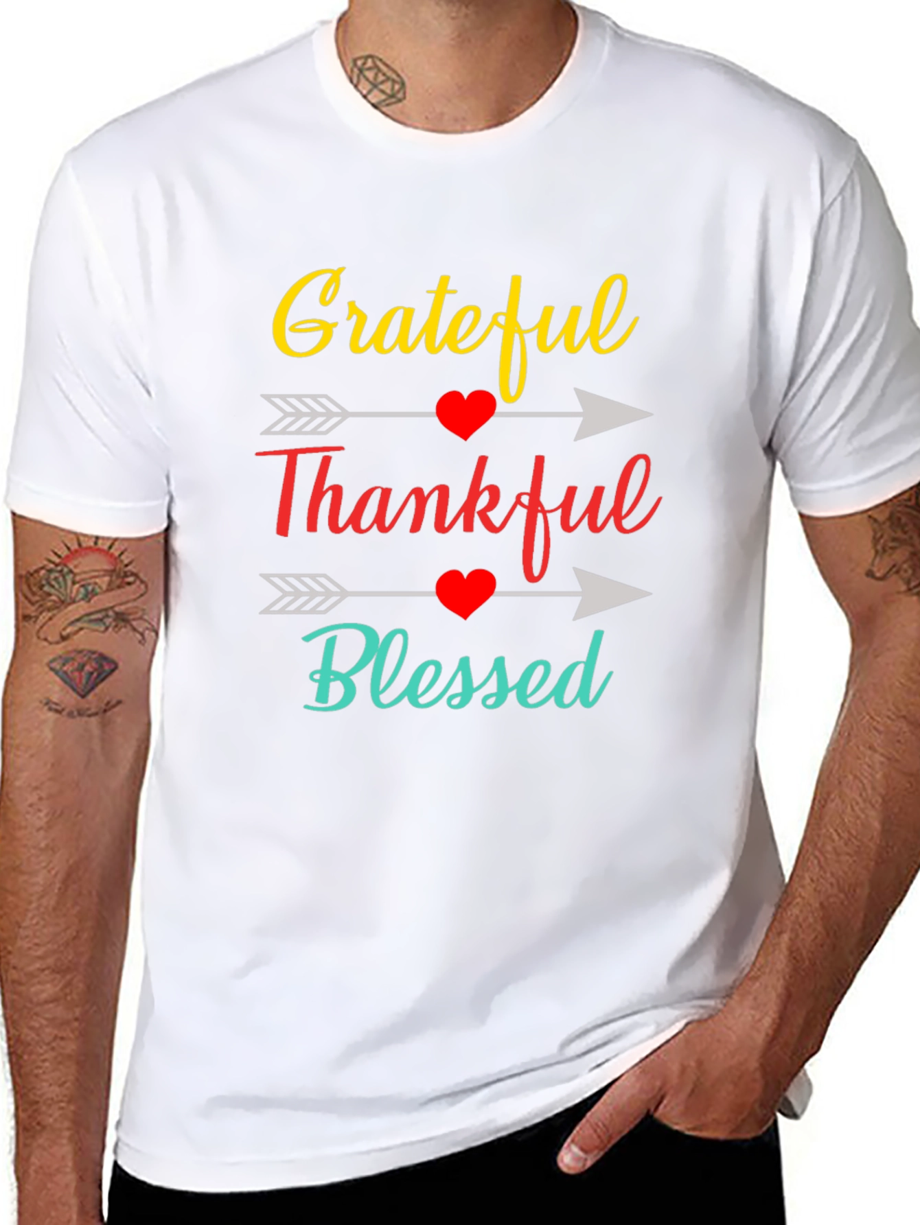 Grateful Thankful Blessed Graphic Tee