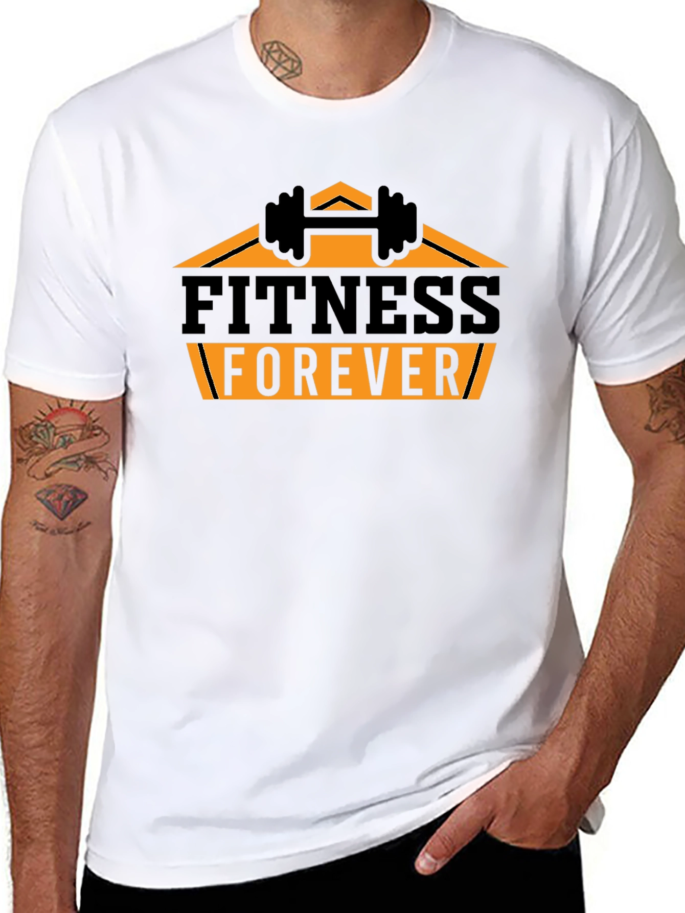 Fitness Forever Graphic Tee - Black