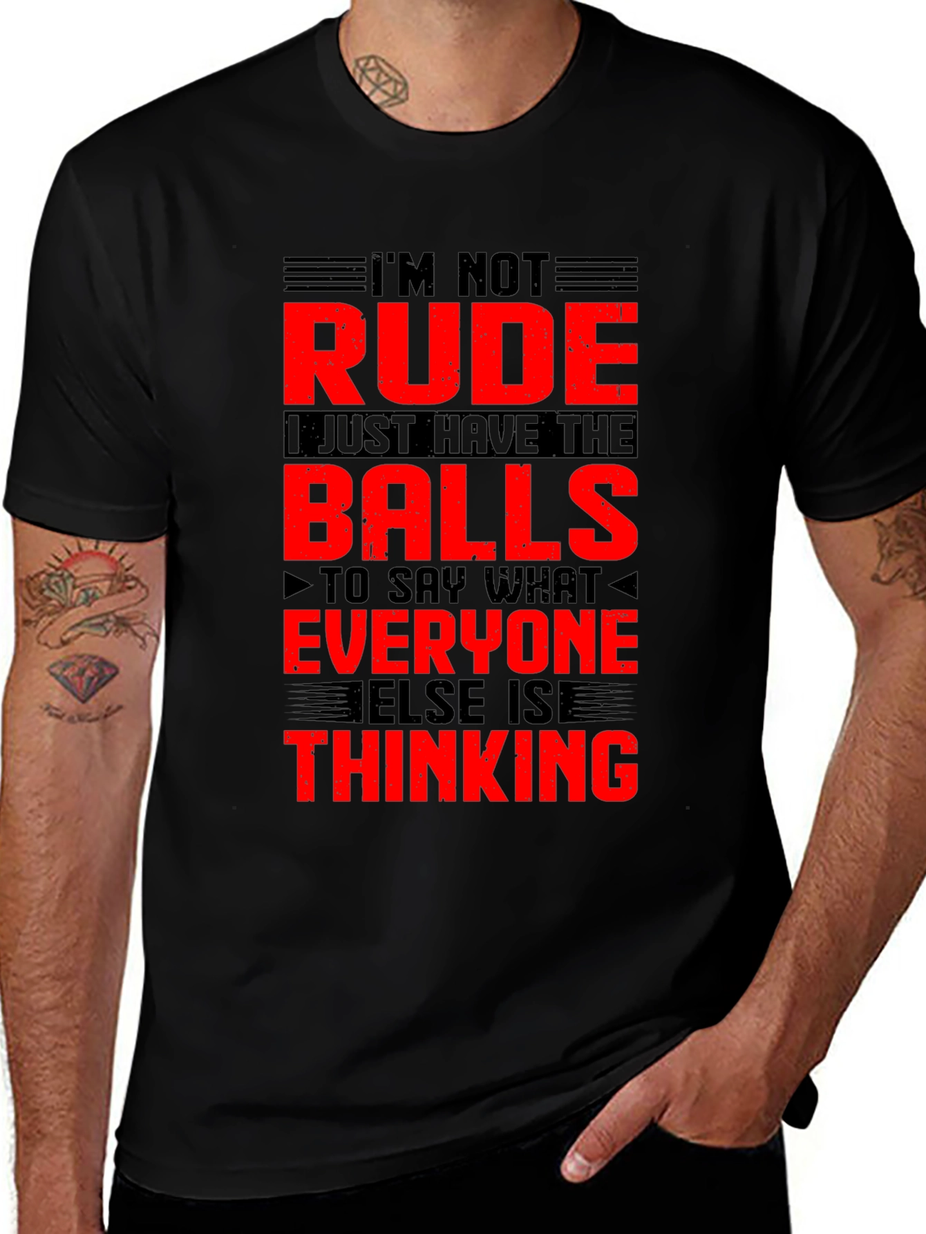 Im Not Rude Balls Graphic T-Shirt
