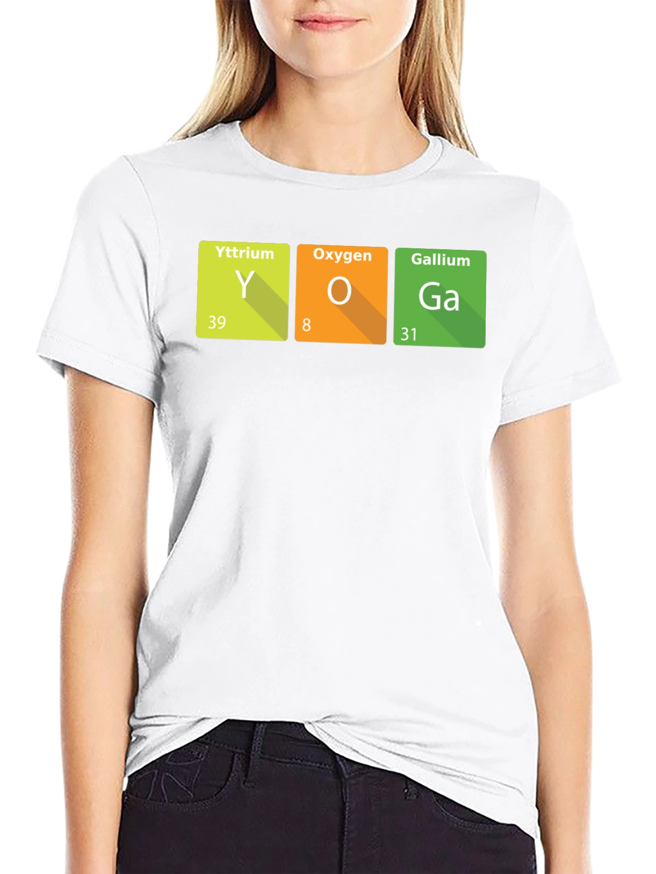 Yoga Periodic Table T-Shirt - Science Relaxation
