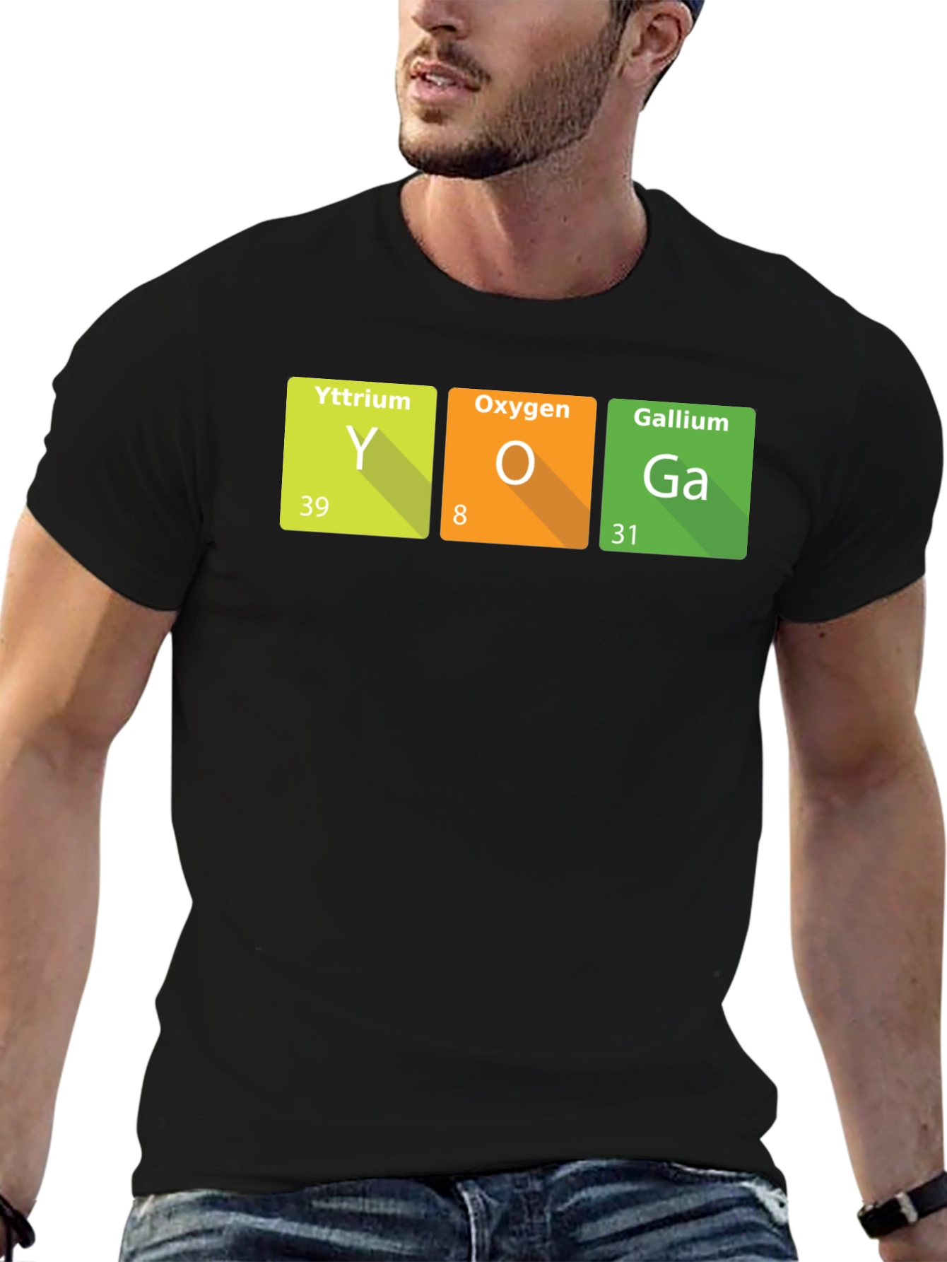 Yoga Periodic Table T-Shirt - Science Relaxation
