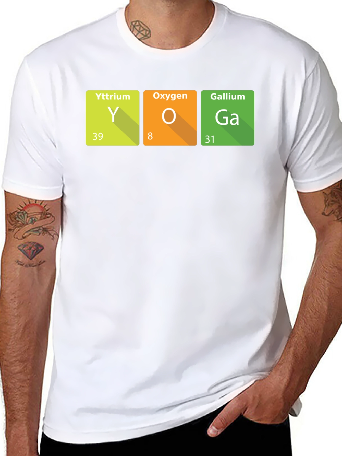 Yoga Periodic Table T-Shirt - Science Relaxation