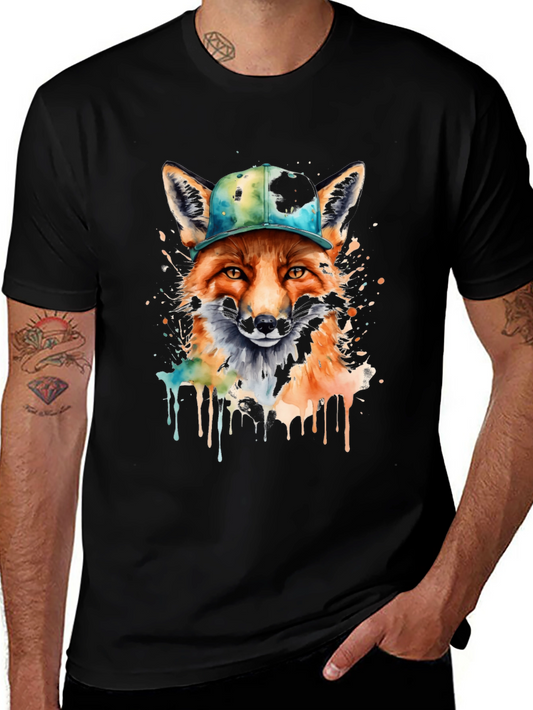 Cool Fox Tee - Watercolor Design