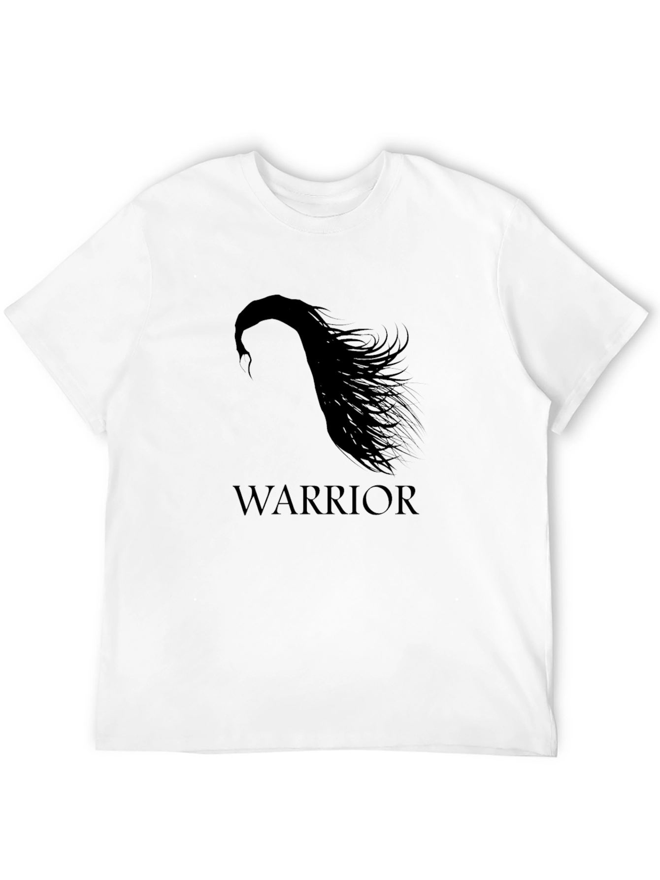 Warrior Silhouette Graphic Black T-Shirt
