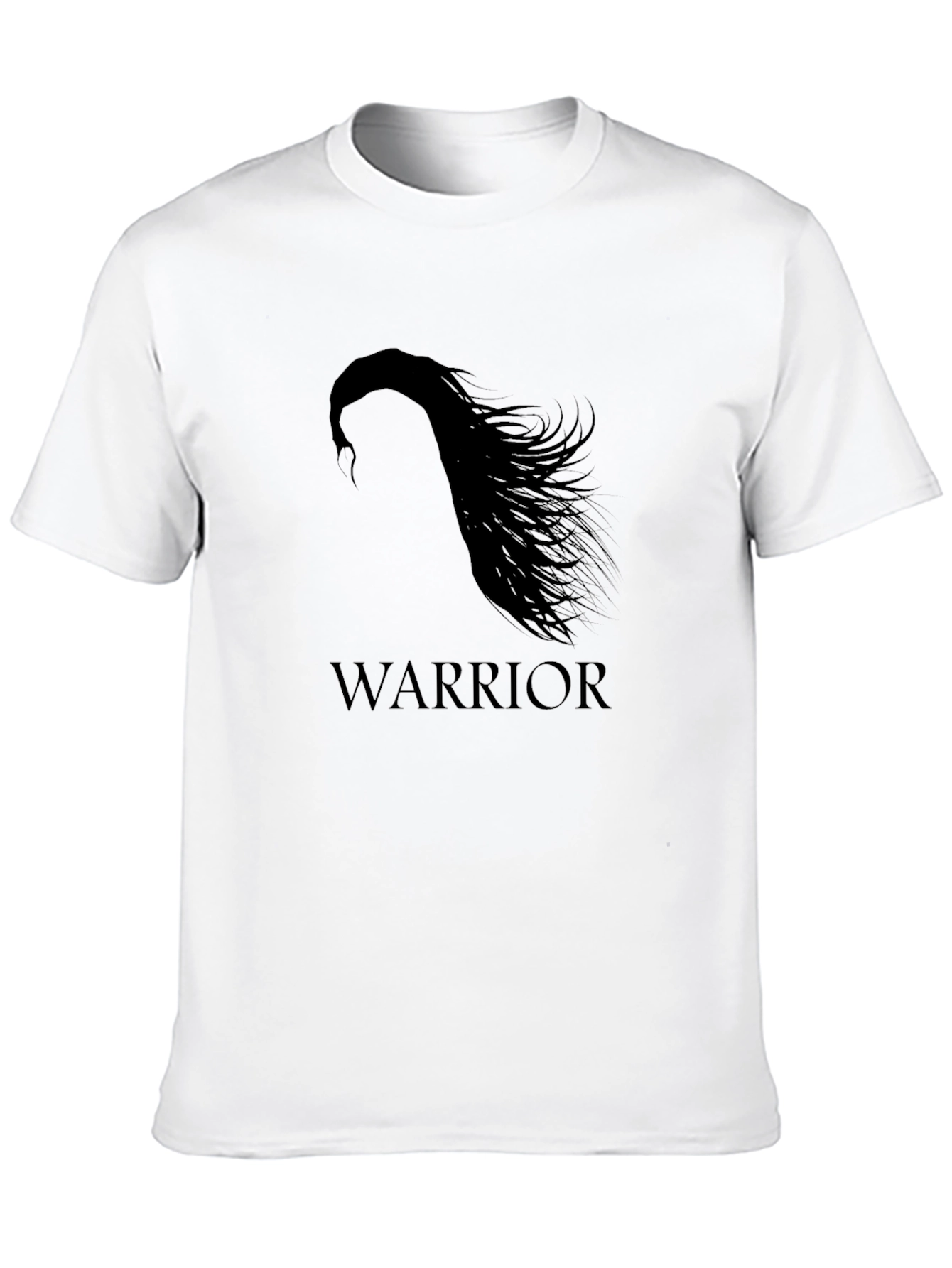 Warrior Silhouette Graphic Black T-Shirt