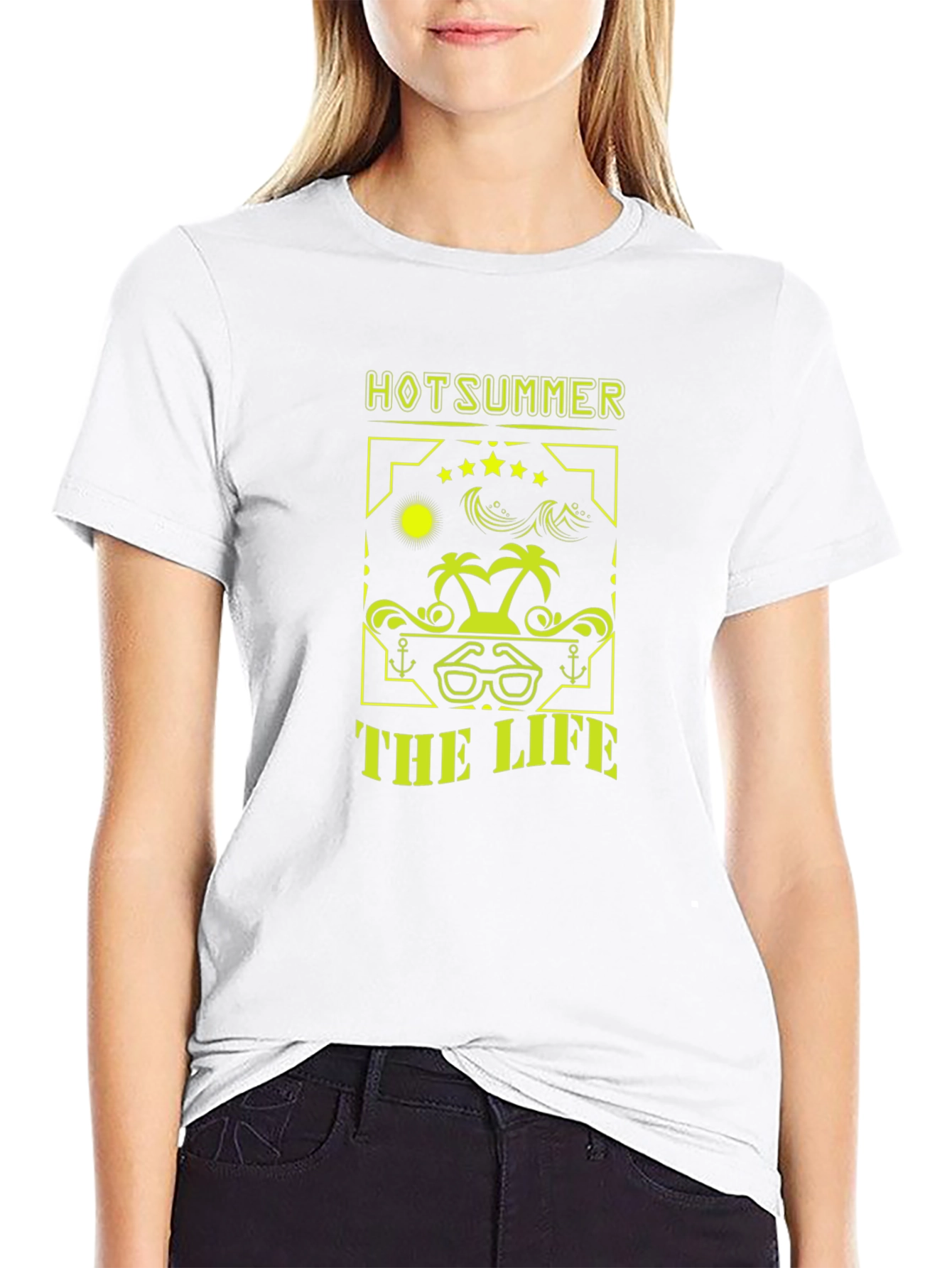 Hot Summer Life Graphic T-Shirt - Black