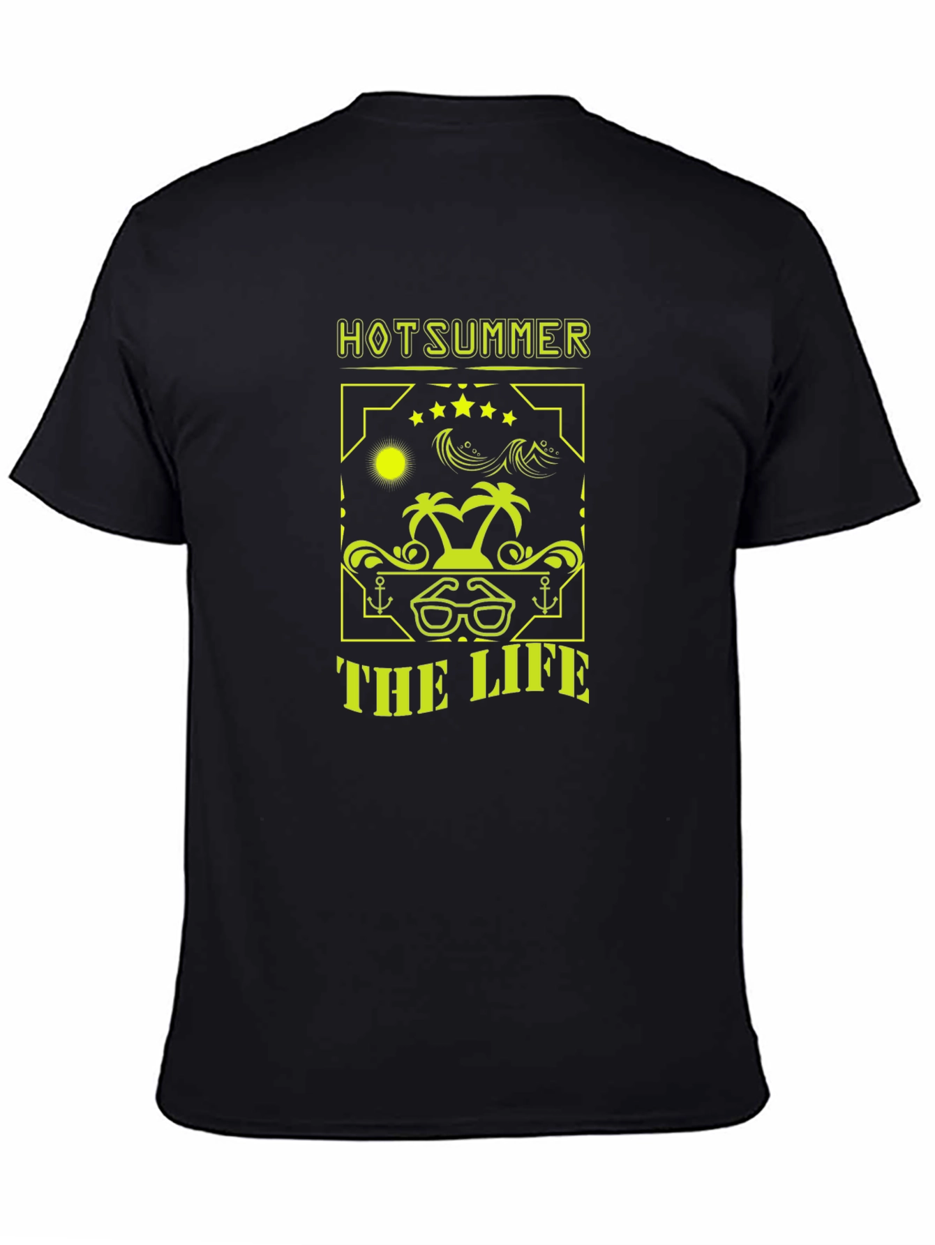 Hot Summer Life Graphic T-Shirt - Black