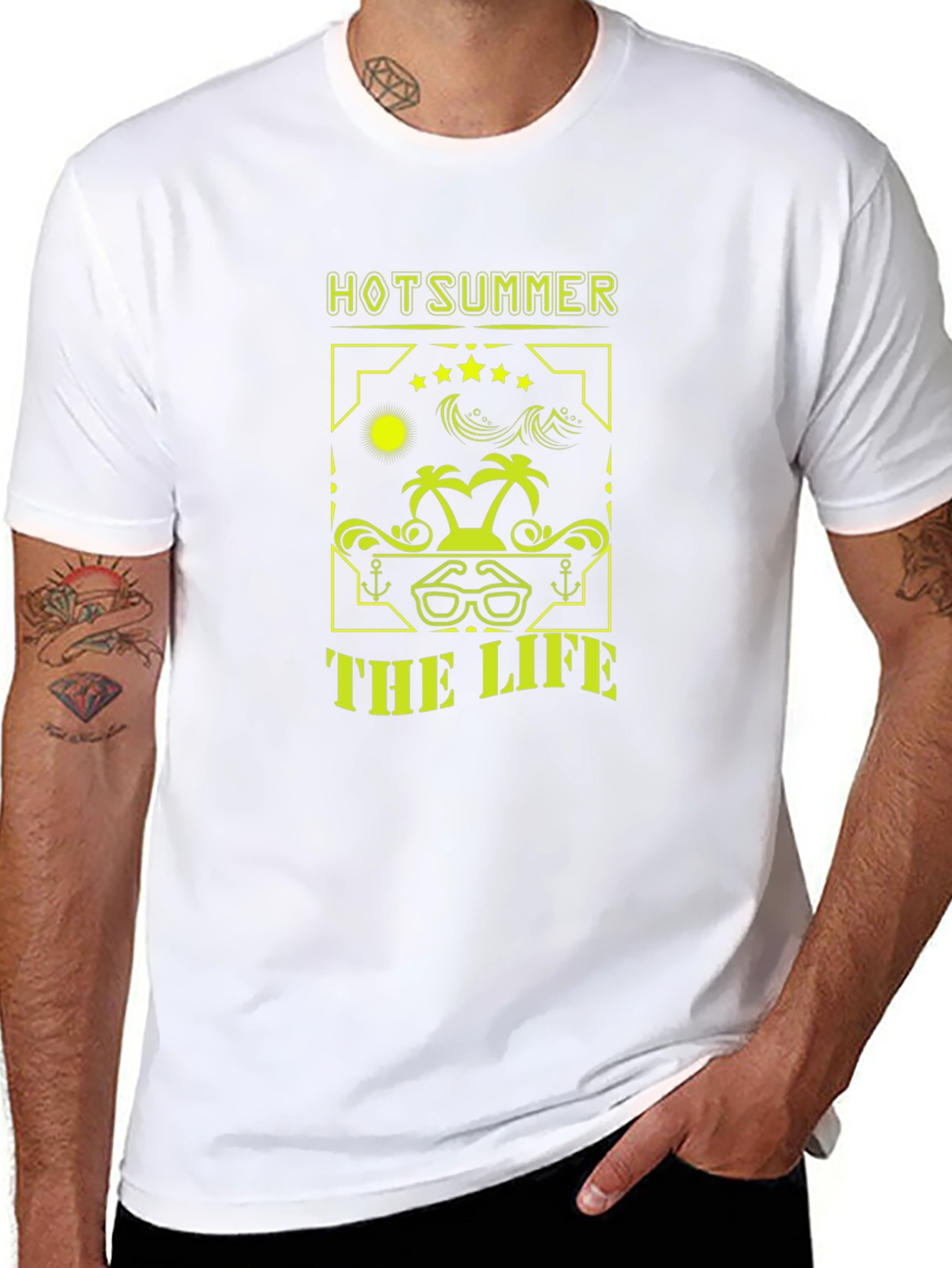 Hot Summer Life Graphic T-Shirt - Black