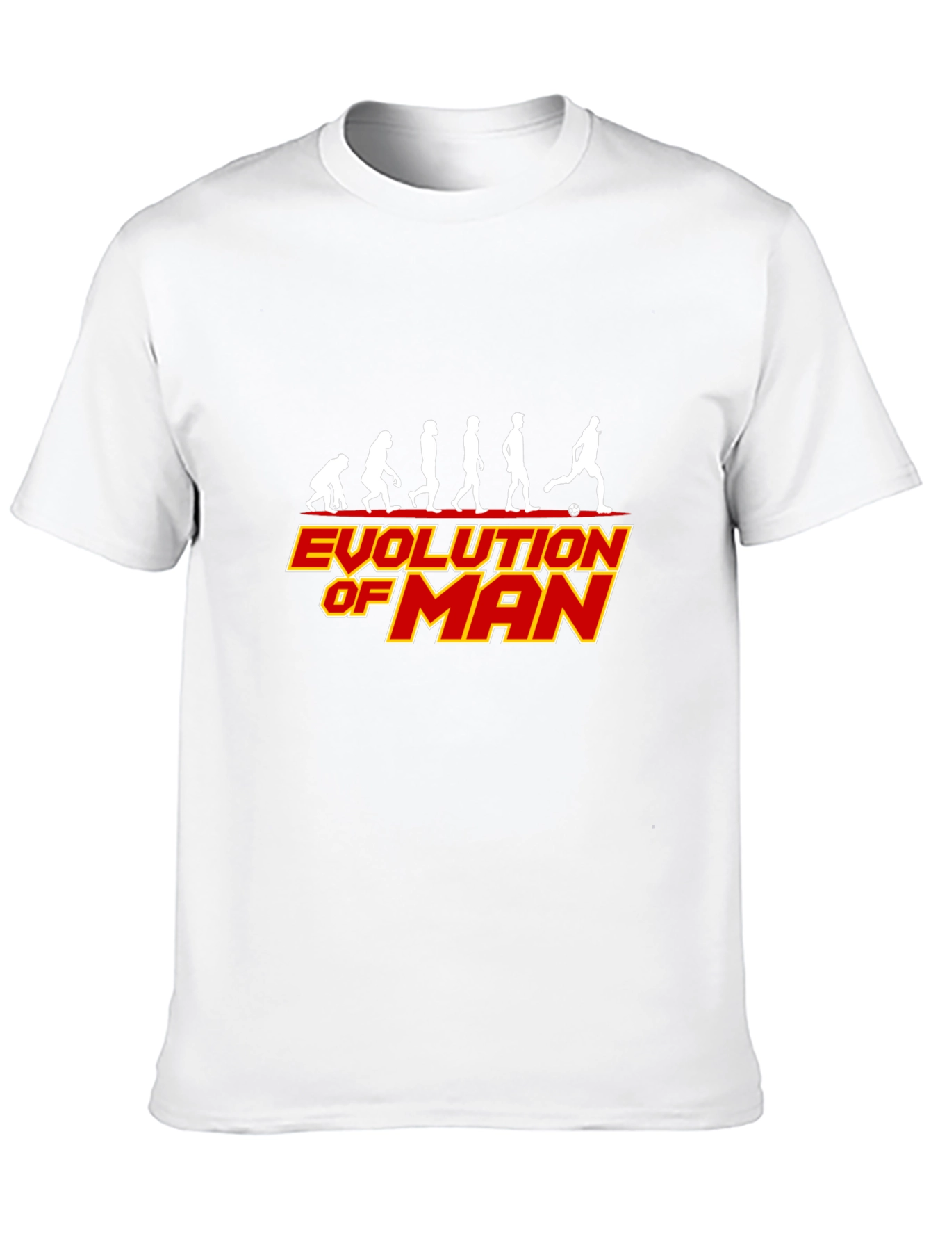 Evolution of Man Soccer Black T-Shirt