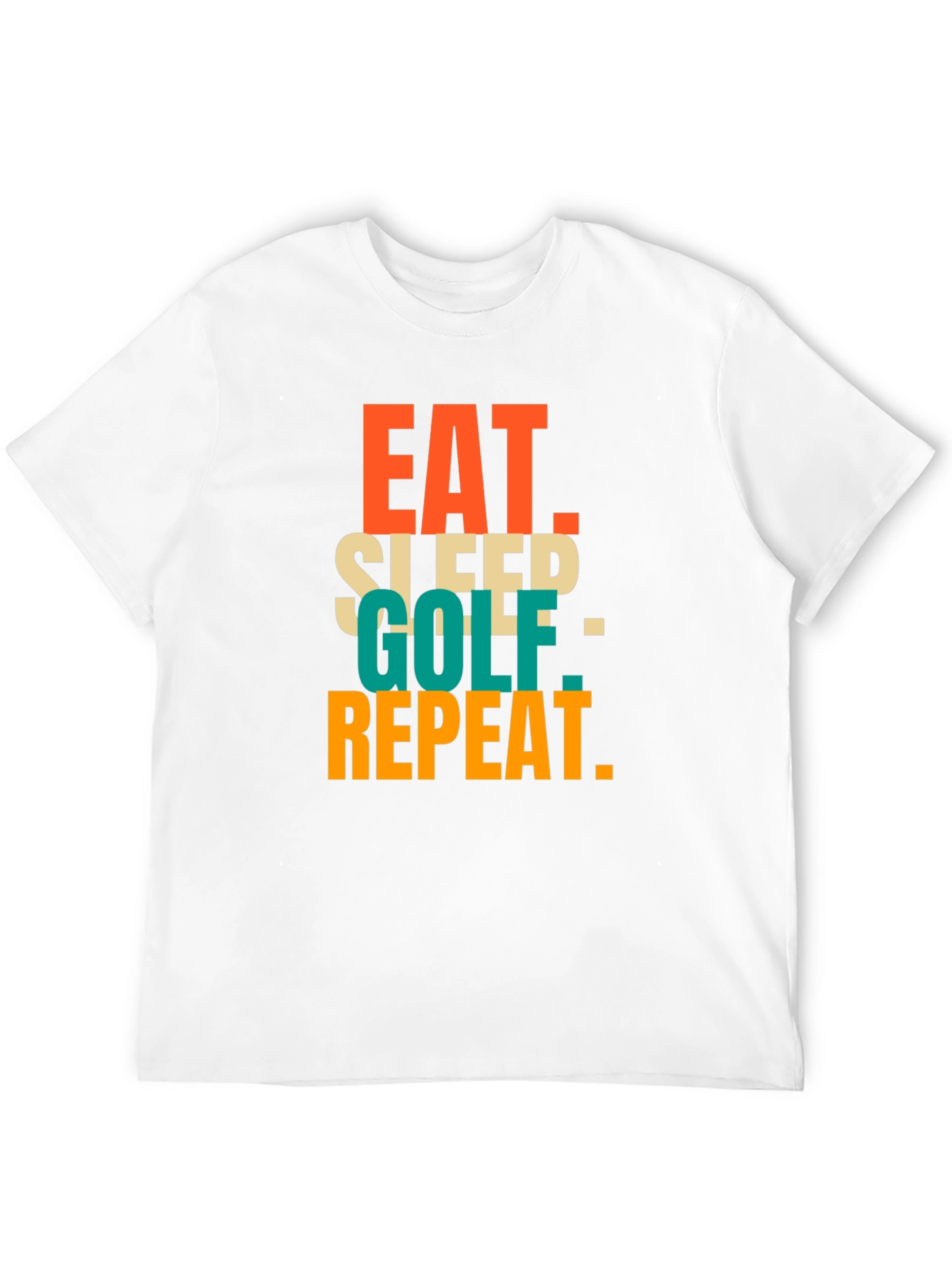 Eat Sleep Golf Repeat Graphic Tee