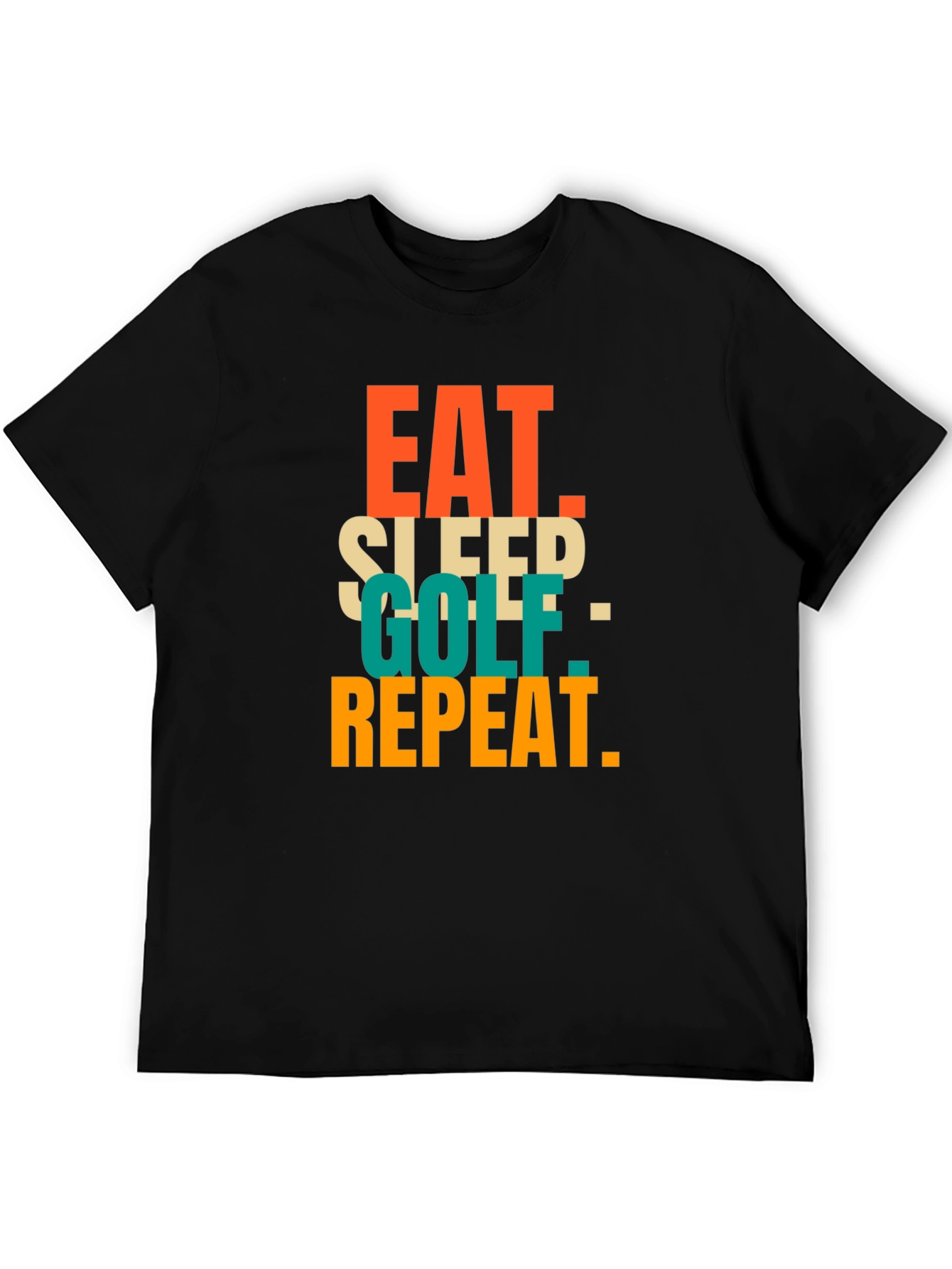 Eat Sleep Golf Repeat Graphic Tee