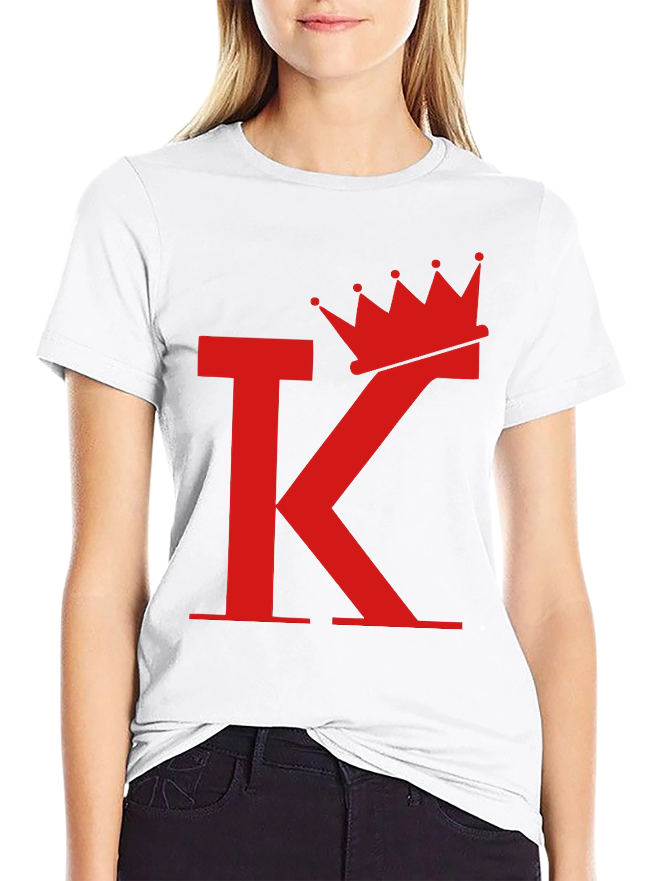 King Crown Initial T-Shirt - Stylish Graphic Tee