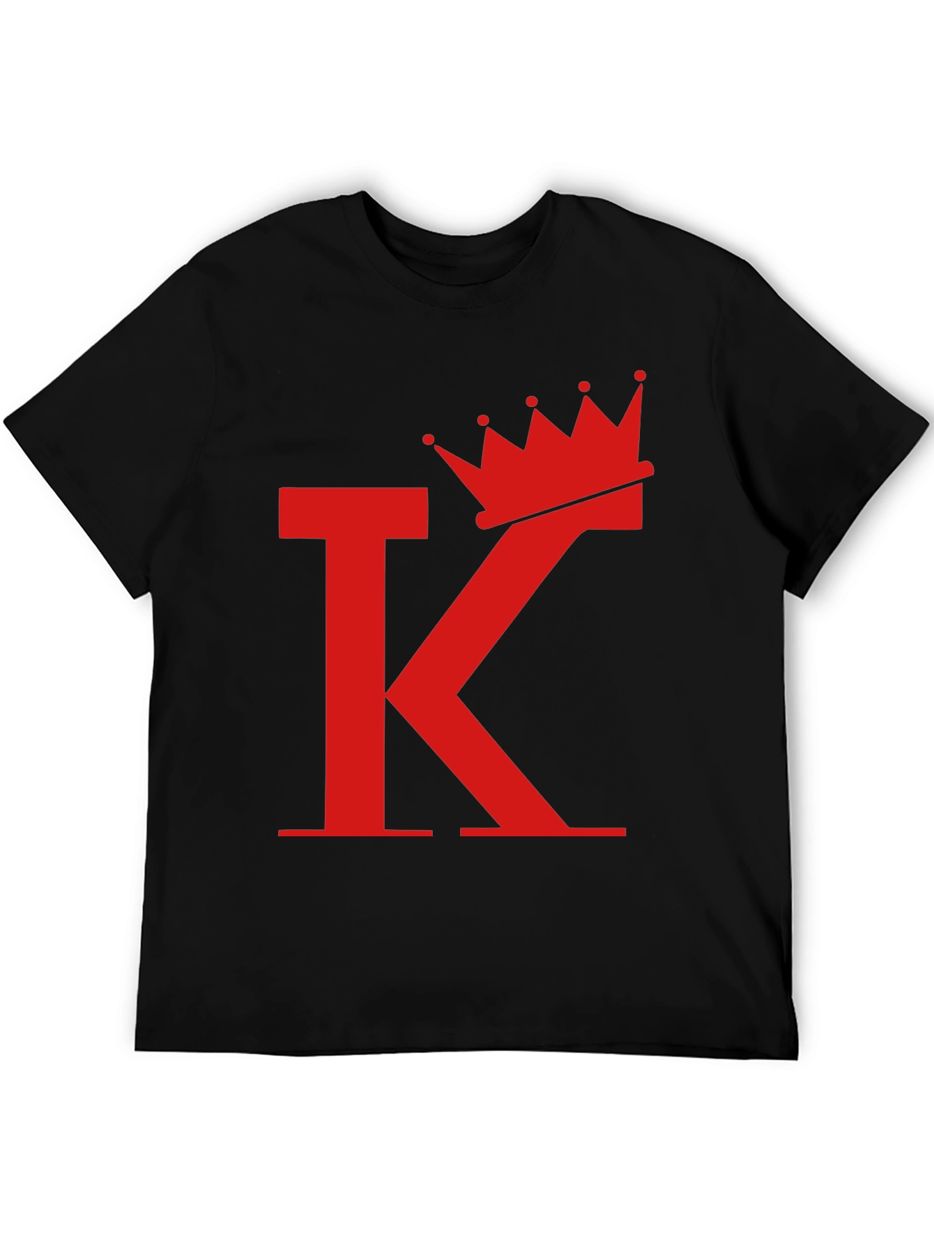 King Crown Initial T-Shirt - Stylish Graphic Tee
