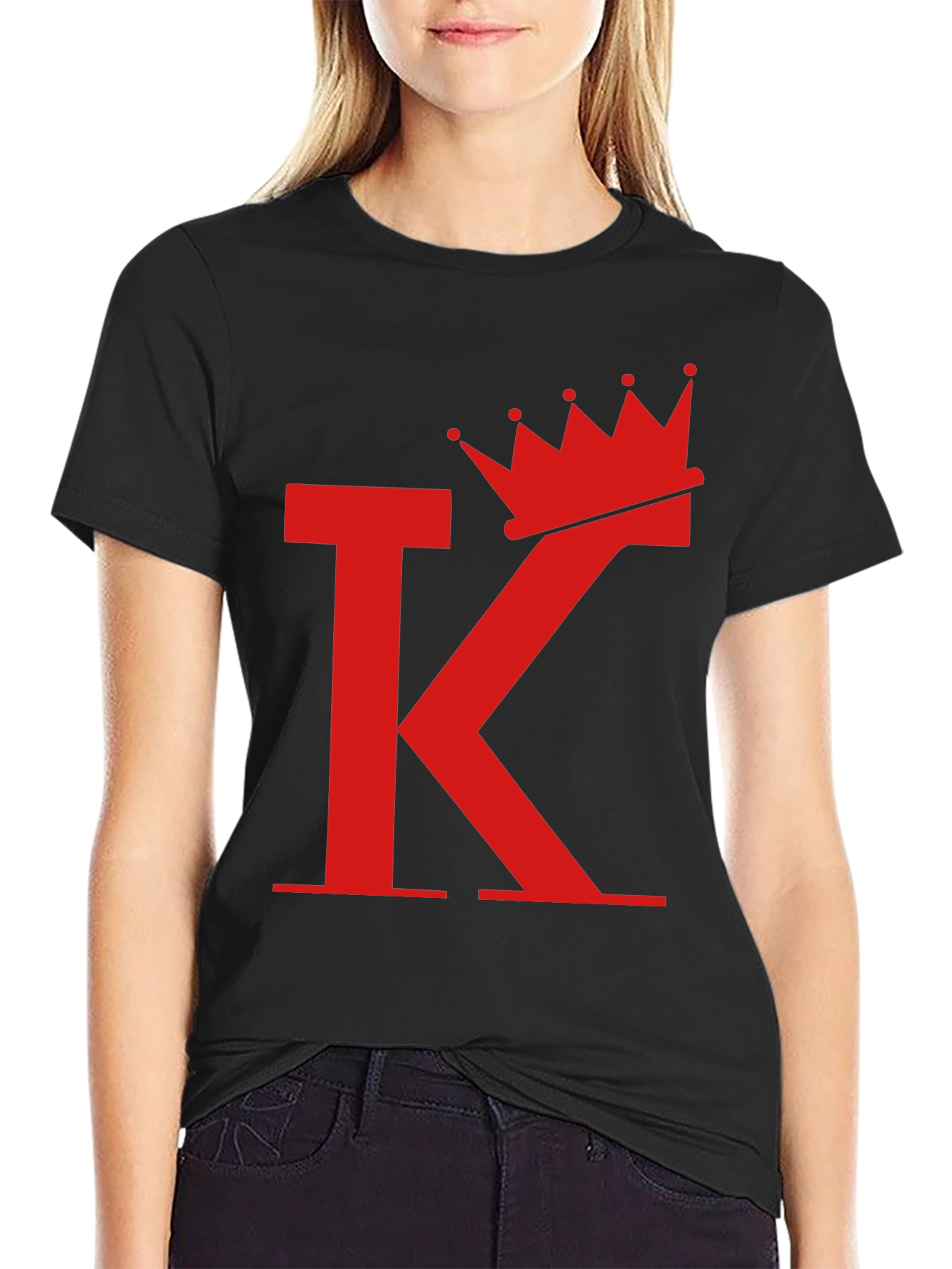King Crown Initial T-Shirt - Stylish Graphic Tee