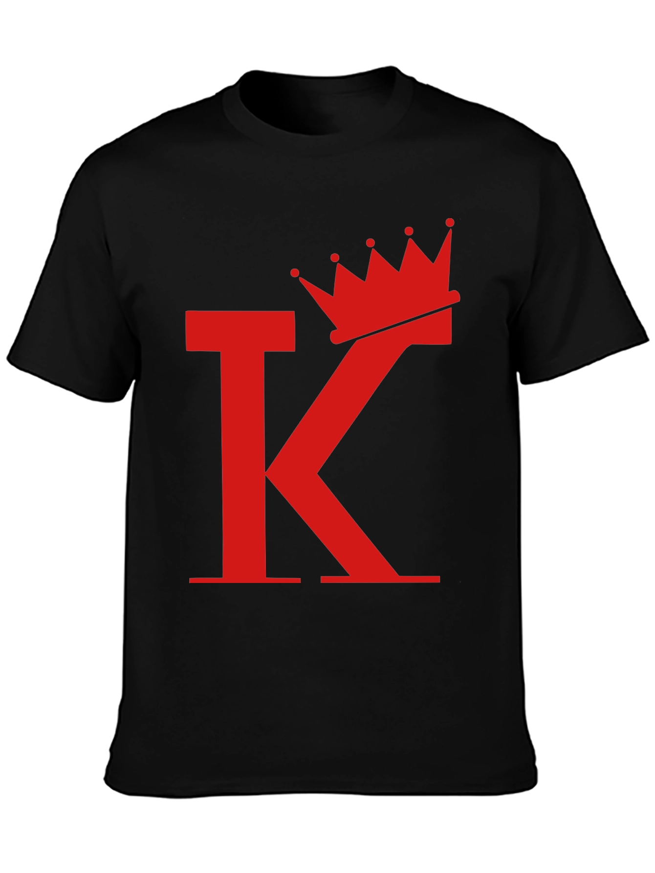 King Crown Initial T-Shirt - Stylish Graphic Tee