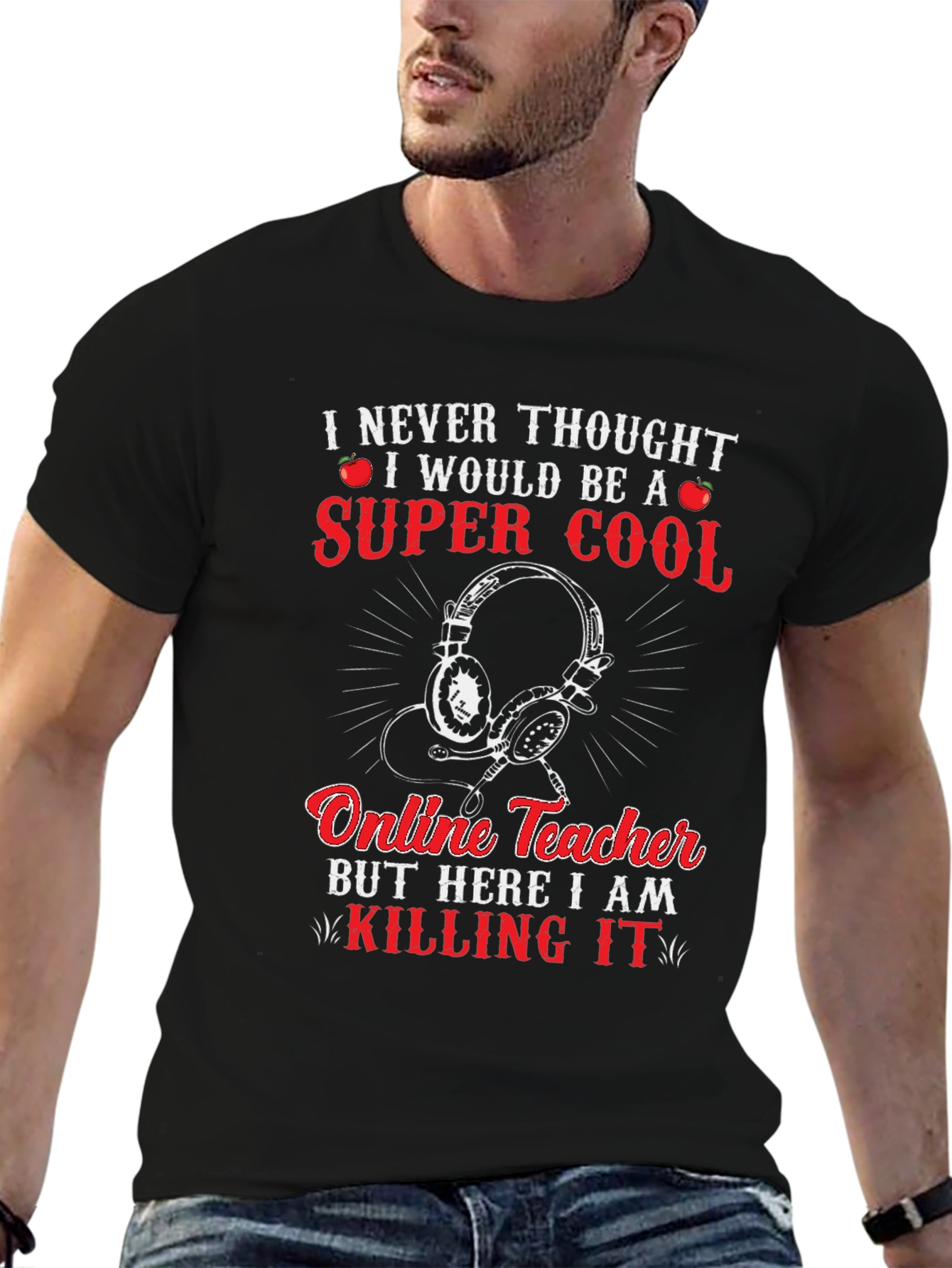 Super Cool Online Teacher Graphic T-Shirt