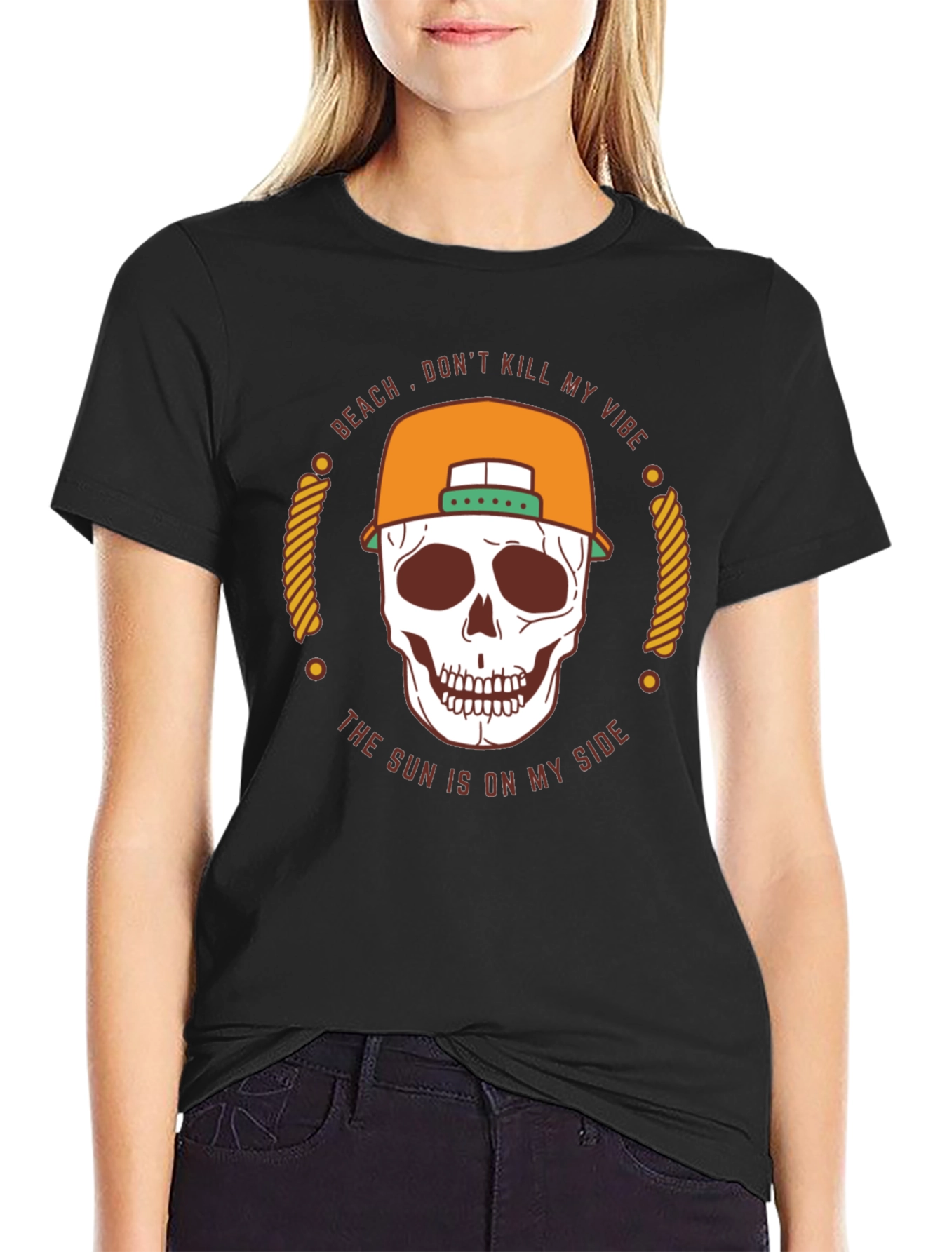Skull Graphic Tee - Beach Vibes