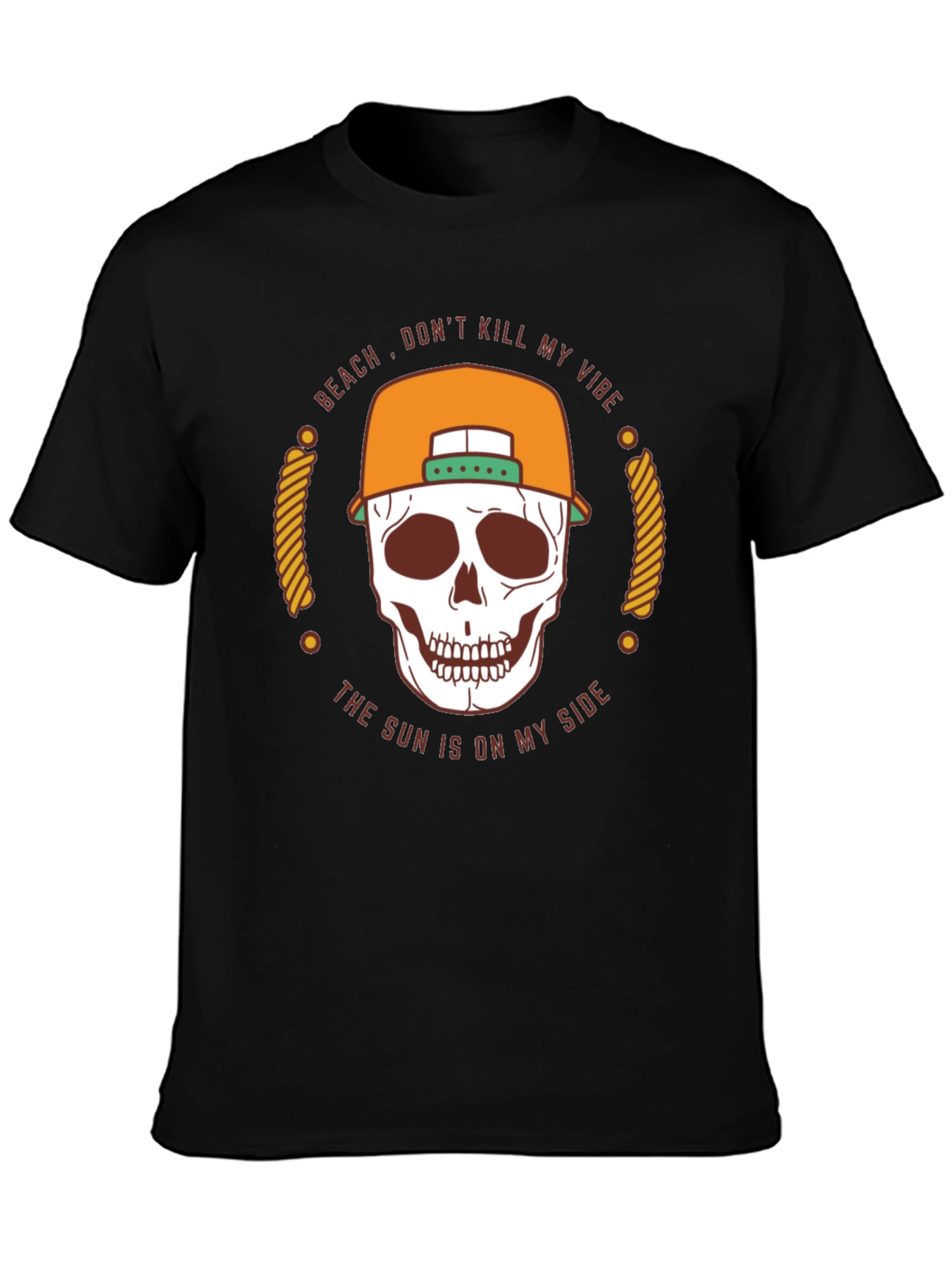 Skull Graphic Tee - Beach Vibes