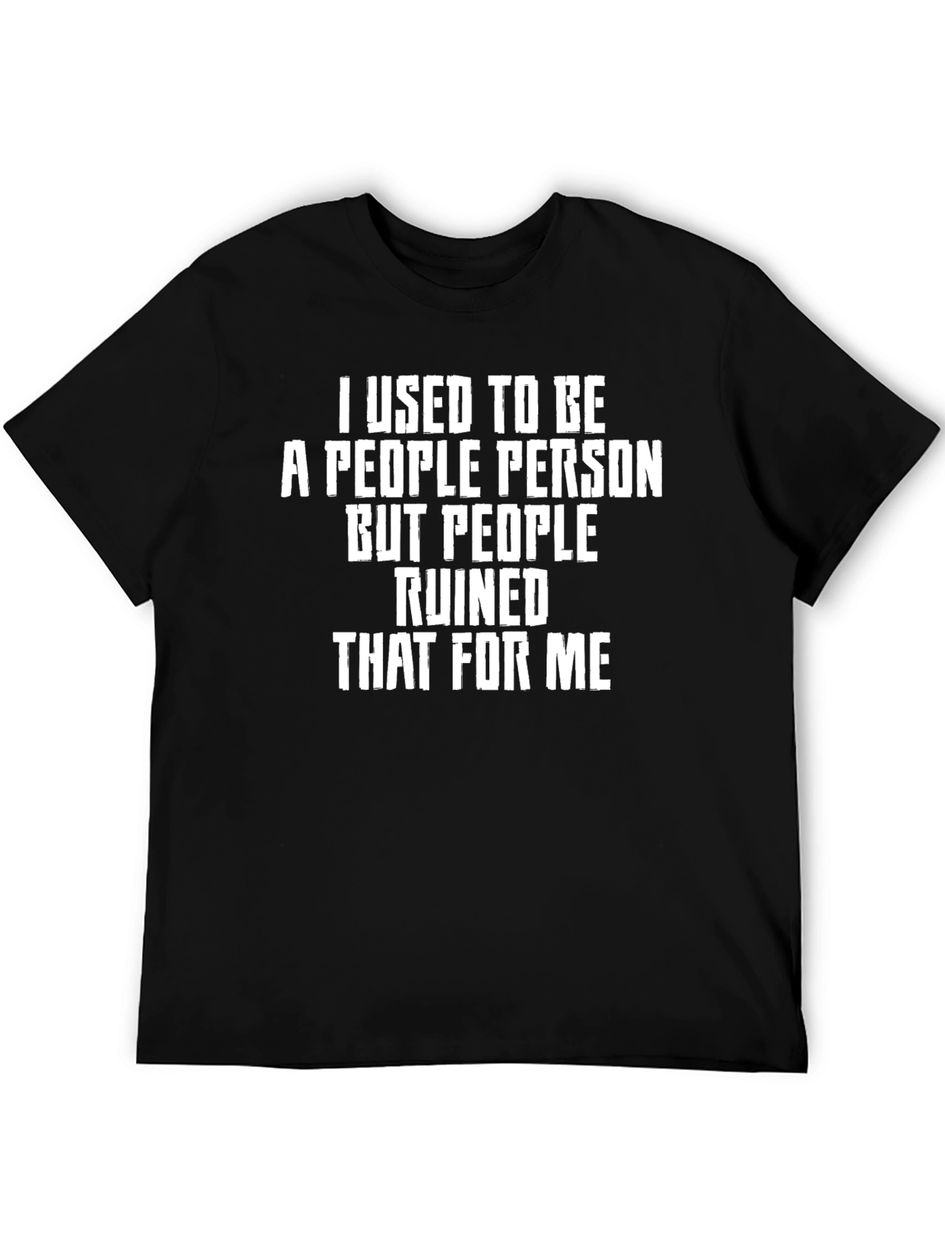 Funny Sarcastic Quote Black Cotton T-Shirt