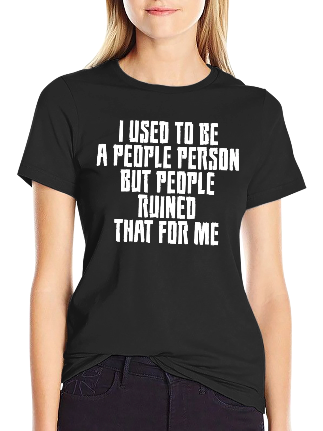 Funny Sarcastic Quote Black Cotton T-Shirt