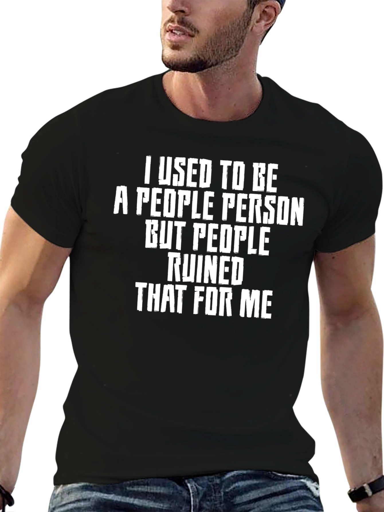 Funny Sarcastic Quote Black Cotton T-Shirt