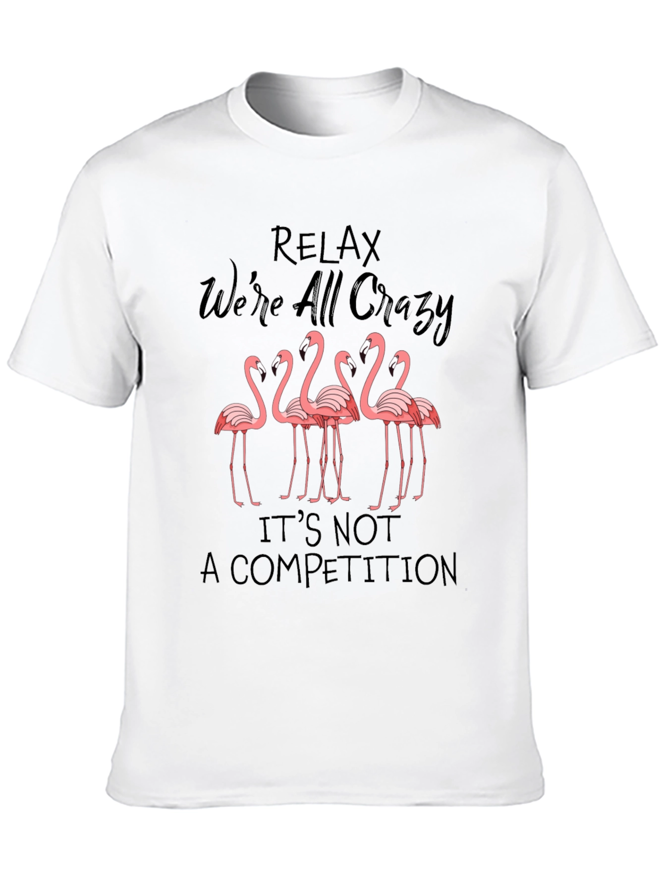 Relax Crazy Flamingo Graphic Tee