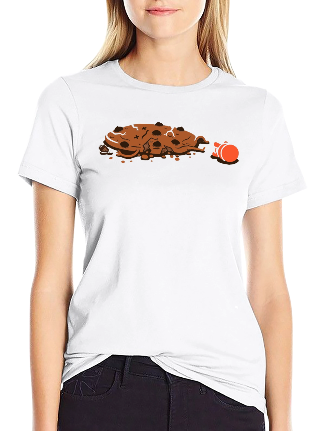 Funny Broken Cookie Cartoon Graphic Tee