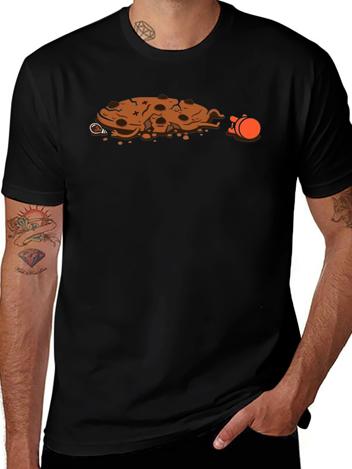 Funny Broken Cookie Cartoon Graphic Tee